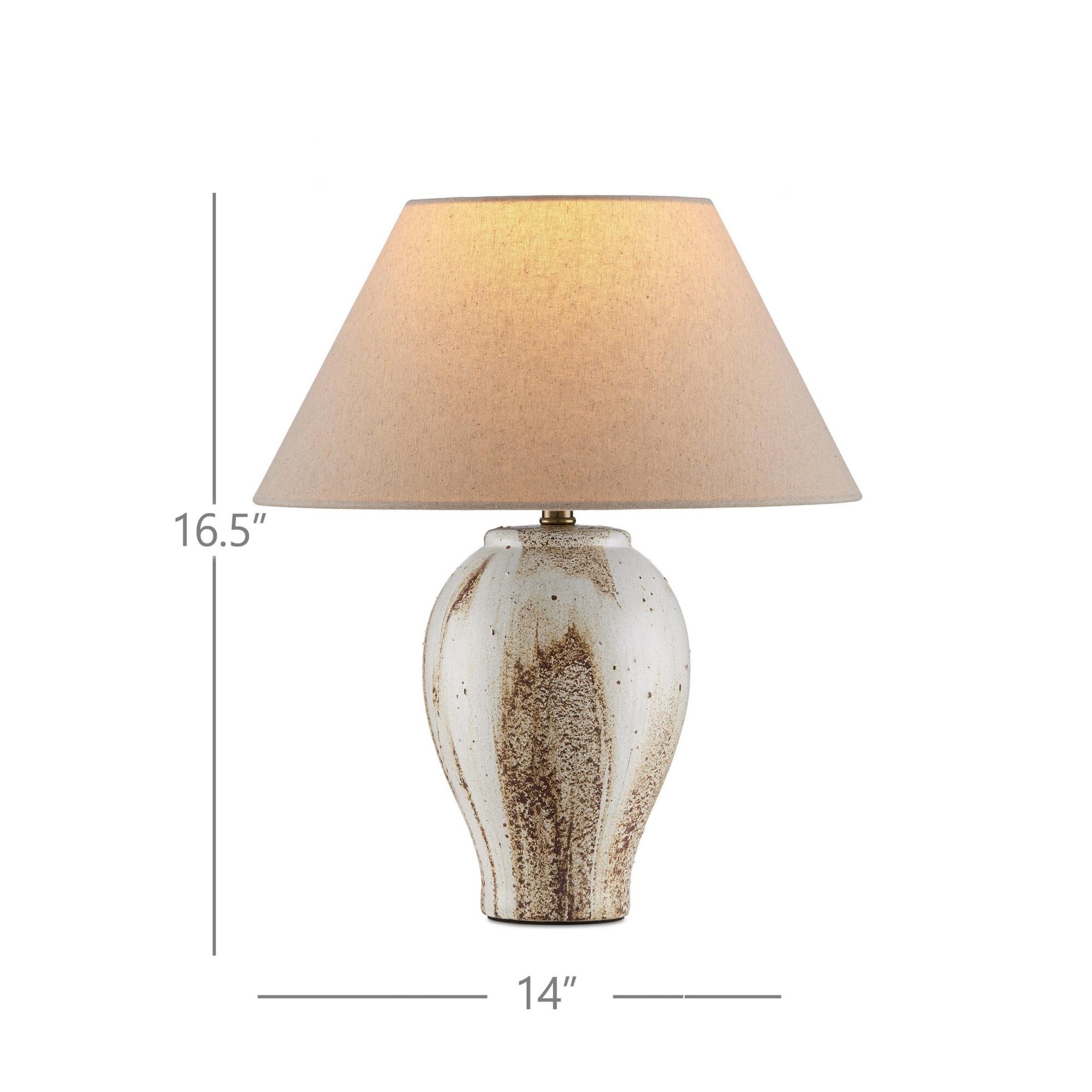 Shown in Beige, Off-White finish and Natural Linen shade