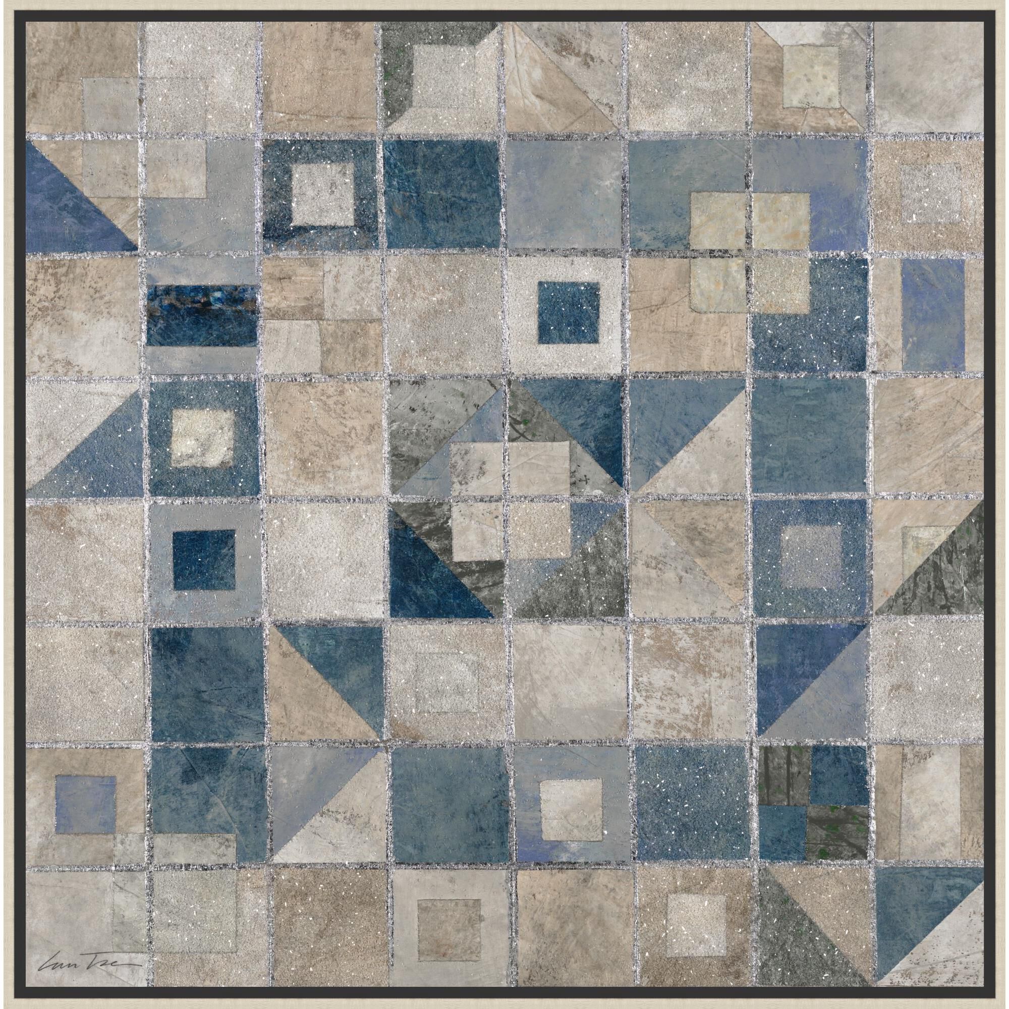 Blue Medallion Print by LEVEL57