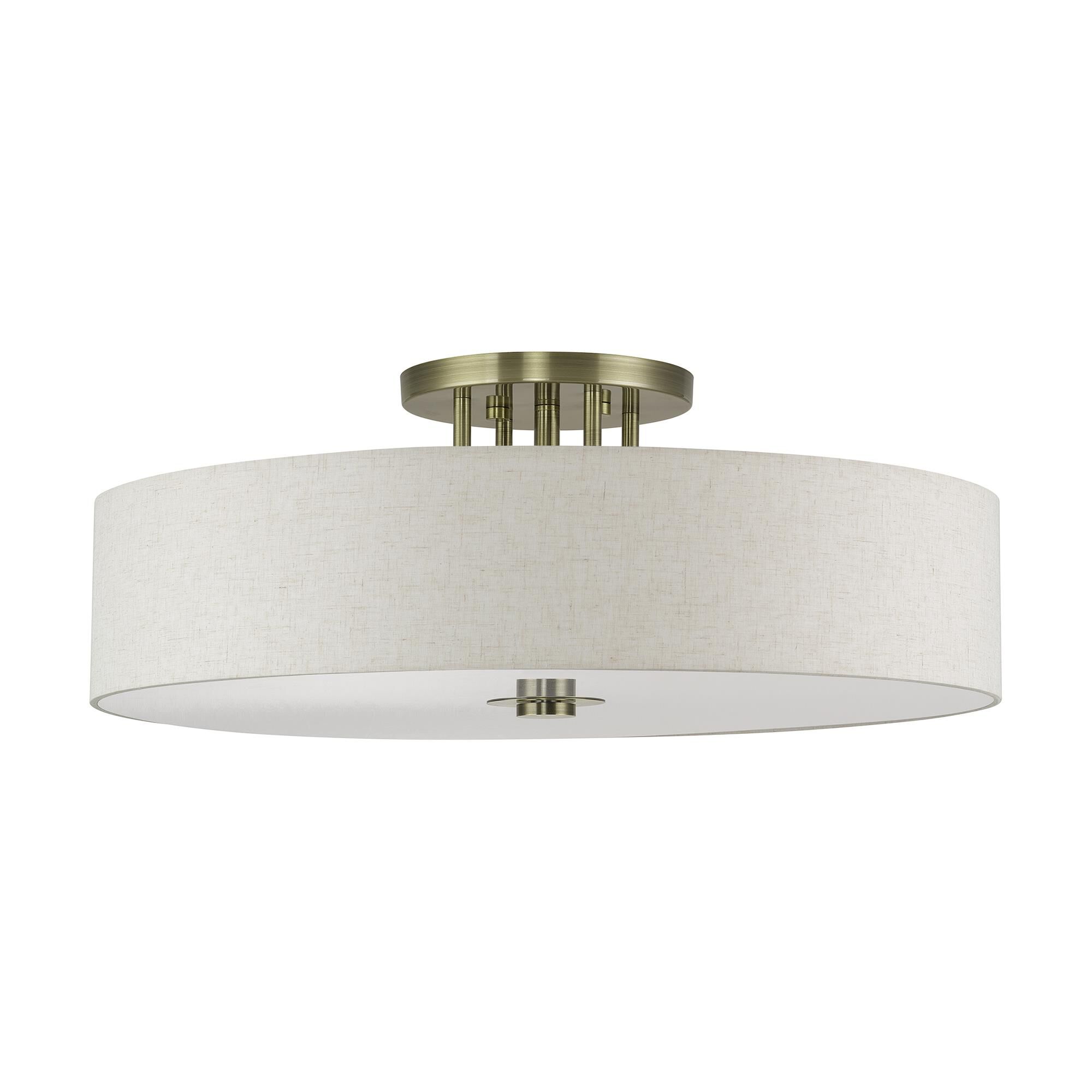 Monroe 30 Inch Semi Flush Mount by Livex Lighting