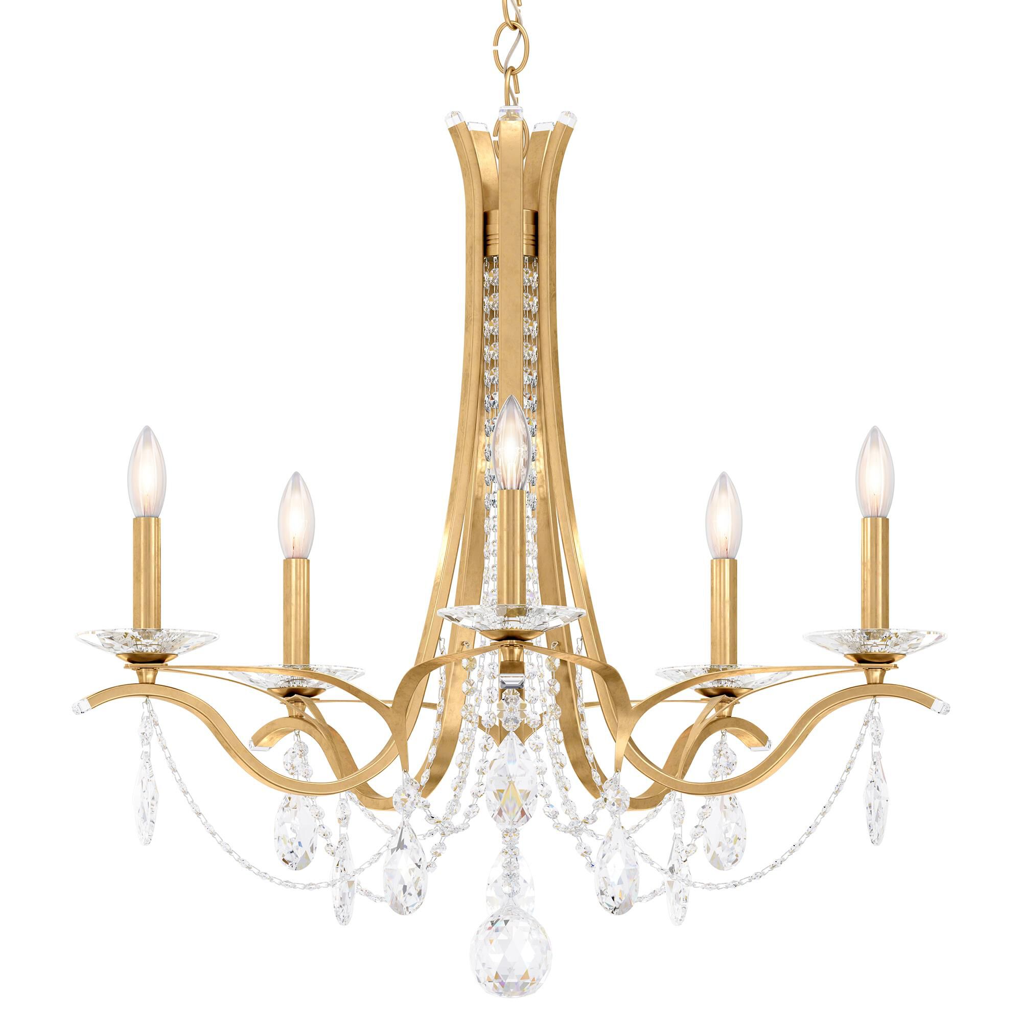 Shown in Heirloom Gold finish and Clear Radiance crystal