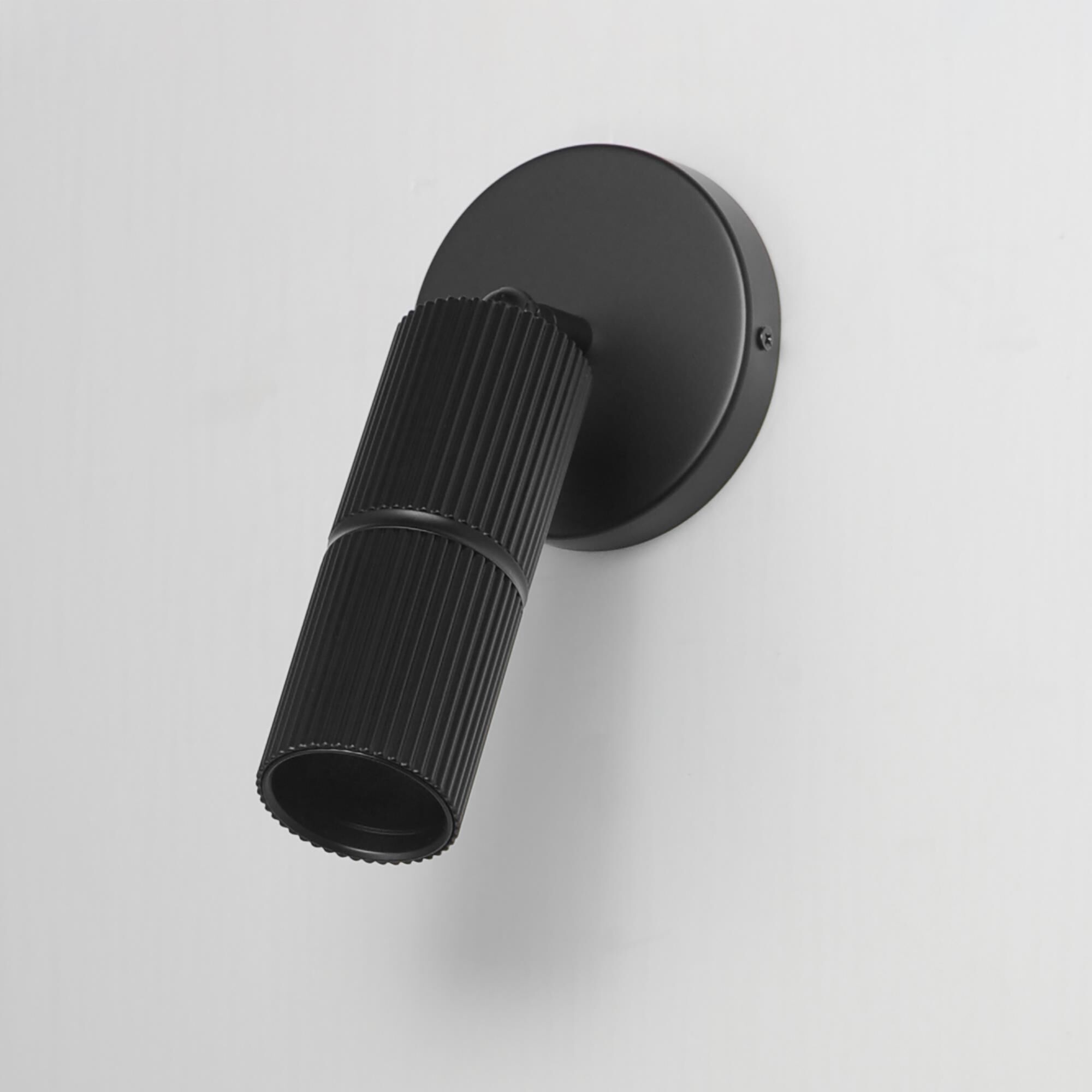 Shown in Black finish and Clear Ribbed glass