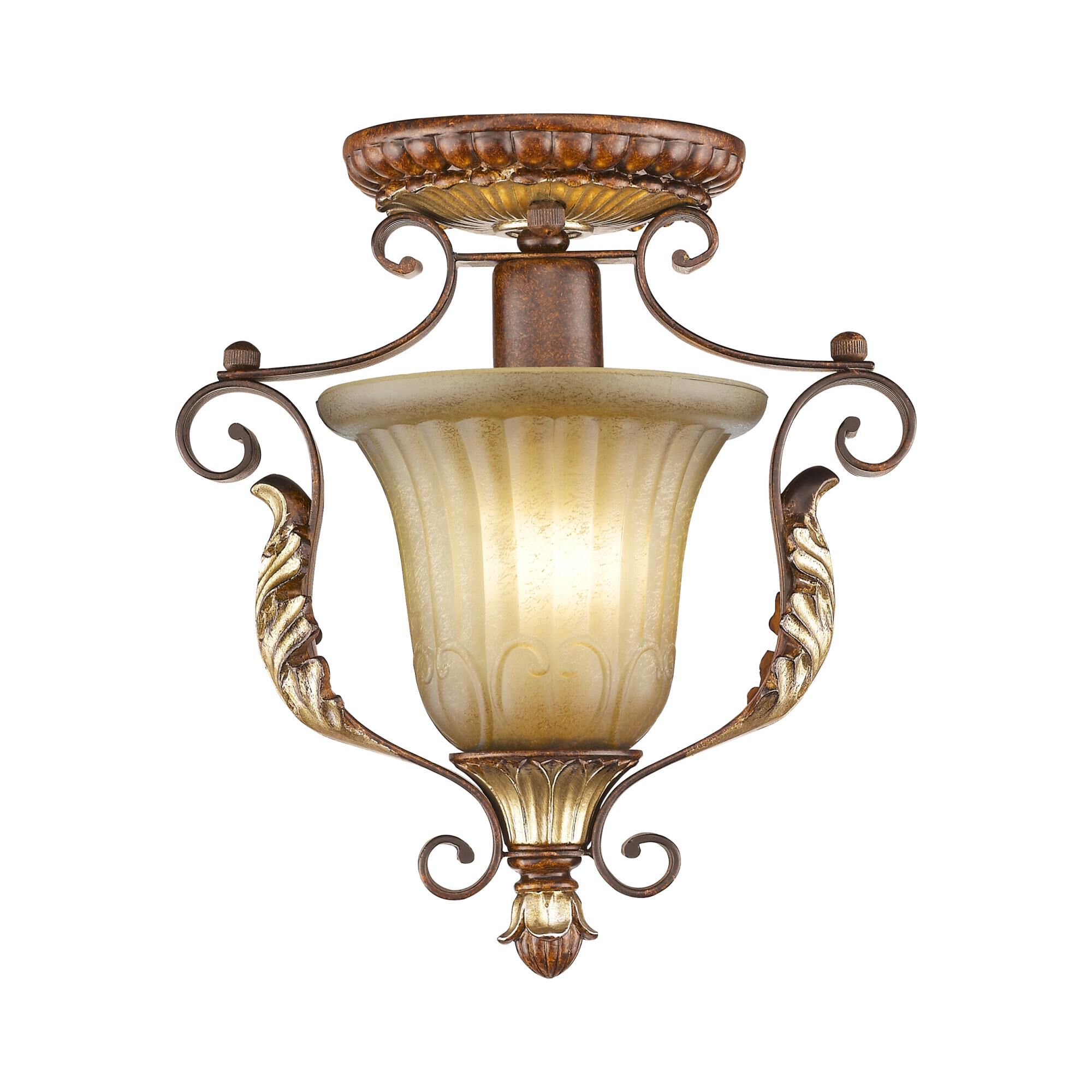 Villa Verona 10 Inch 1 Light Semi Flush Mount by Livex Lighting