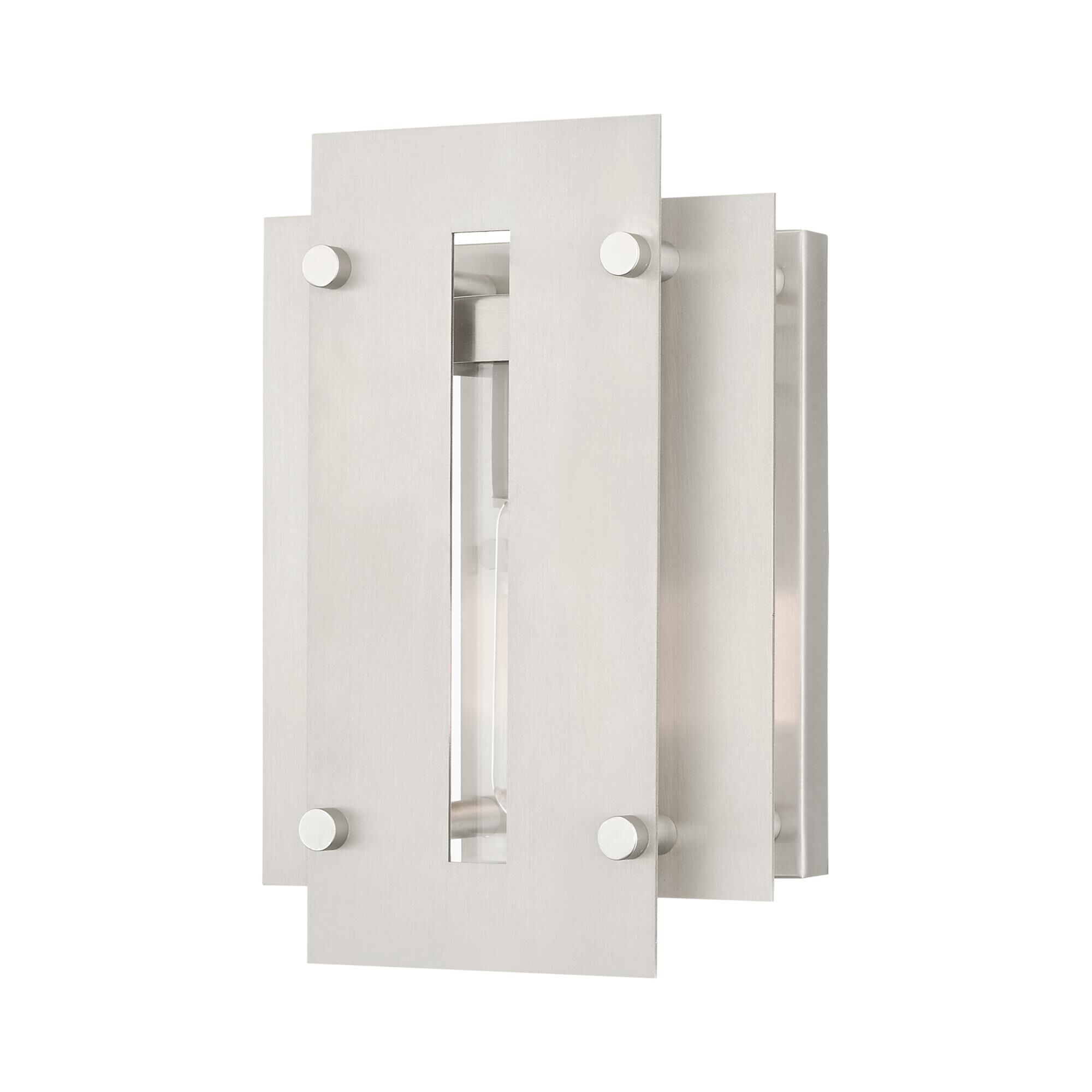 Shown in Brushed Nickel Accents finish and Clear glass and Clear Glass shade