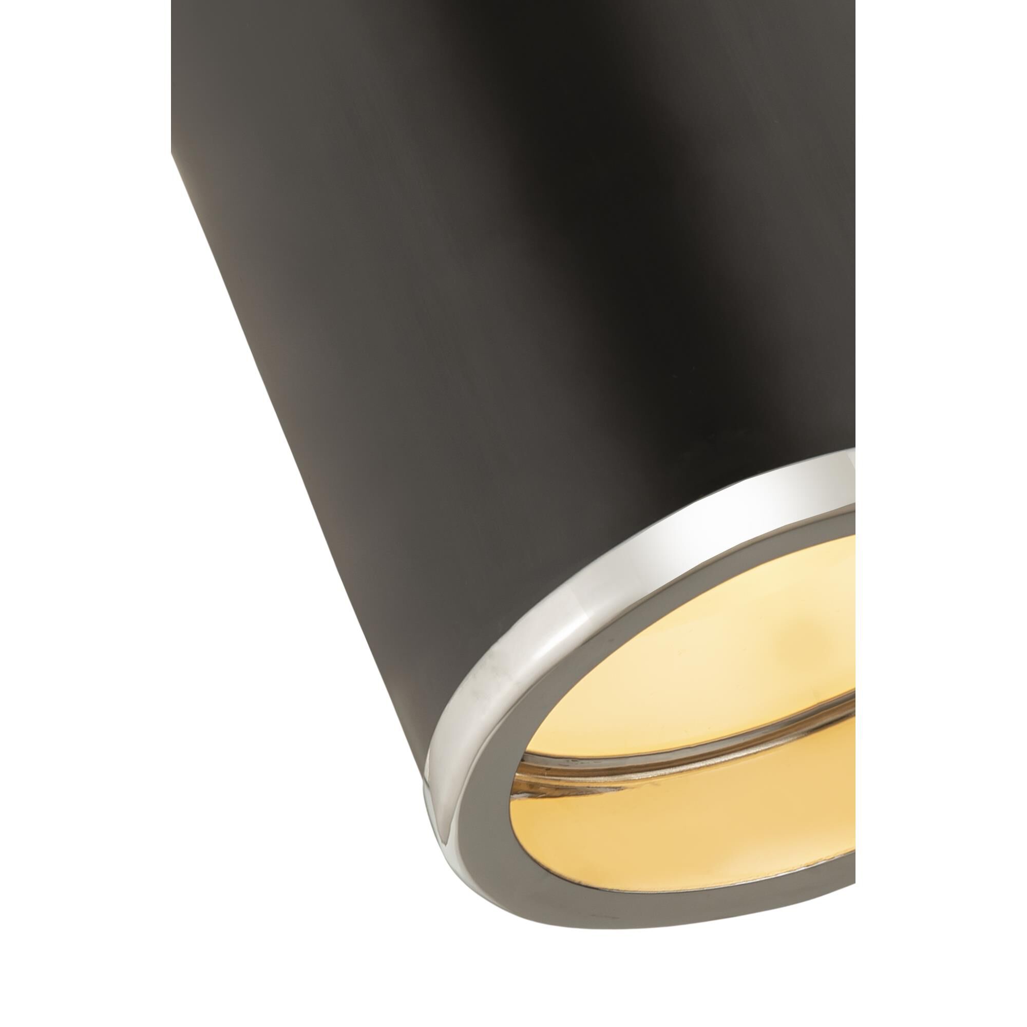 Shown in Matte Black And Chrome finish and Steel glass and Steel shade