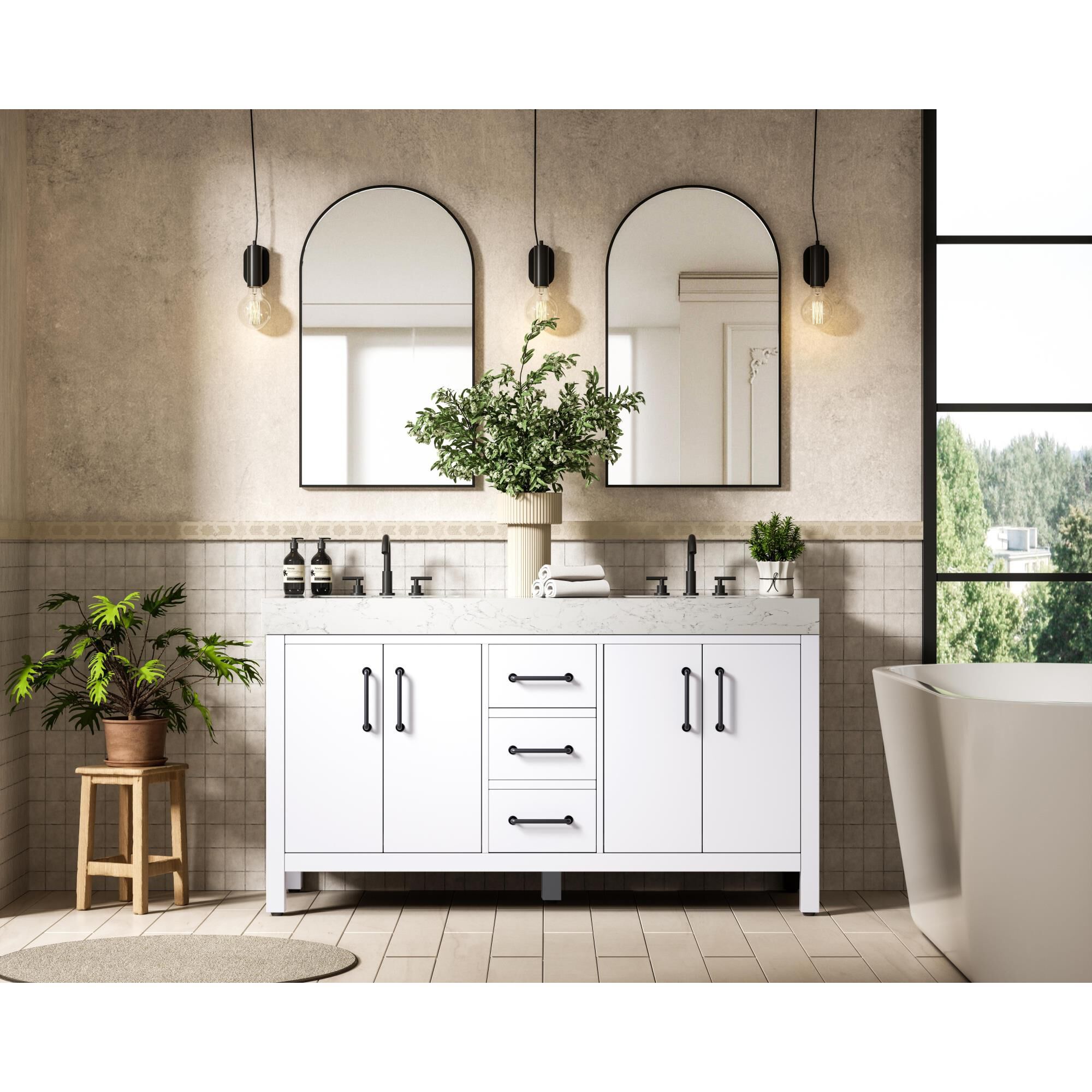 Shown in White finish