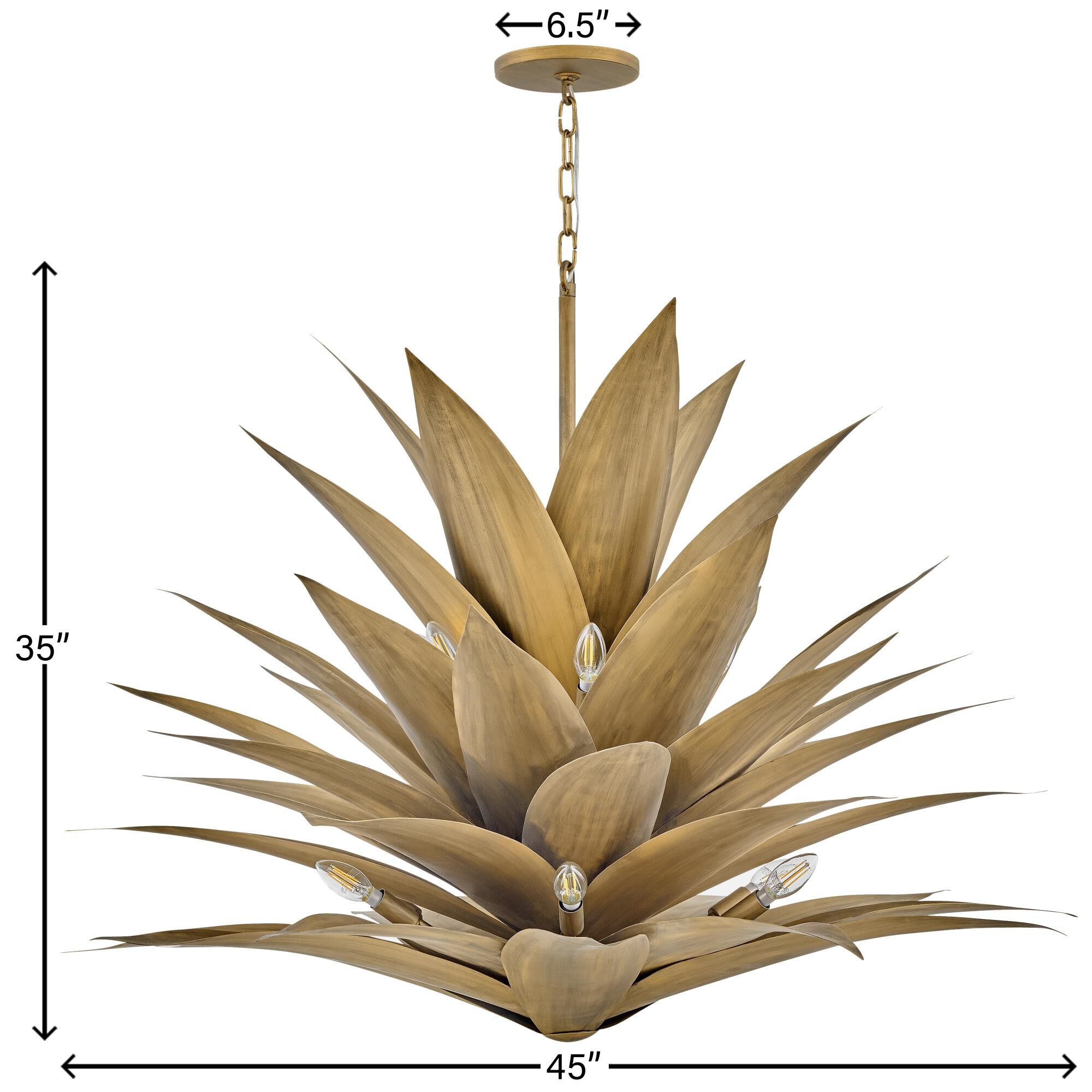 Agave 45 Inch 12 Light LED Chandelier by Fredrick Ramond