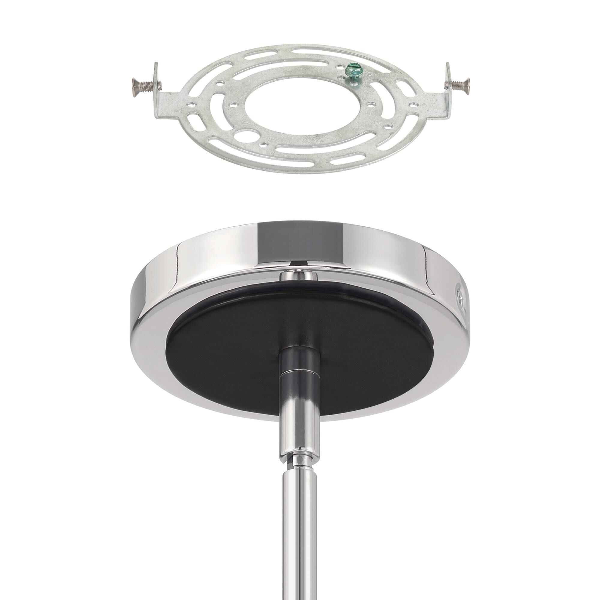 Shown in Polished Nickel and Black finish