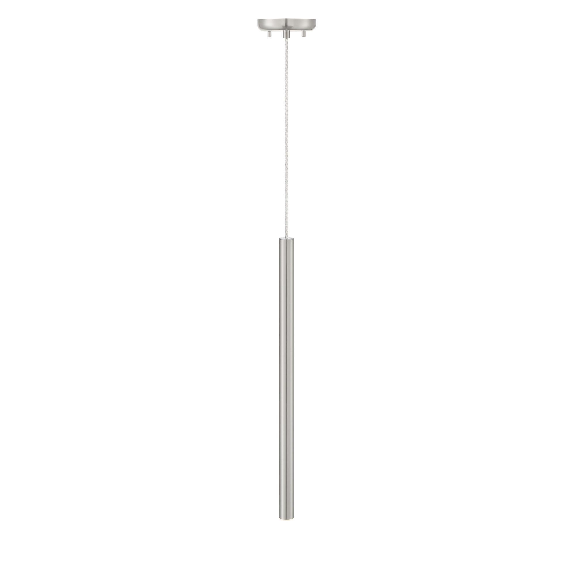 Shown in Brushed Nickel finish and Steel glass and Steel shade
