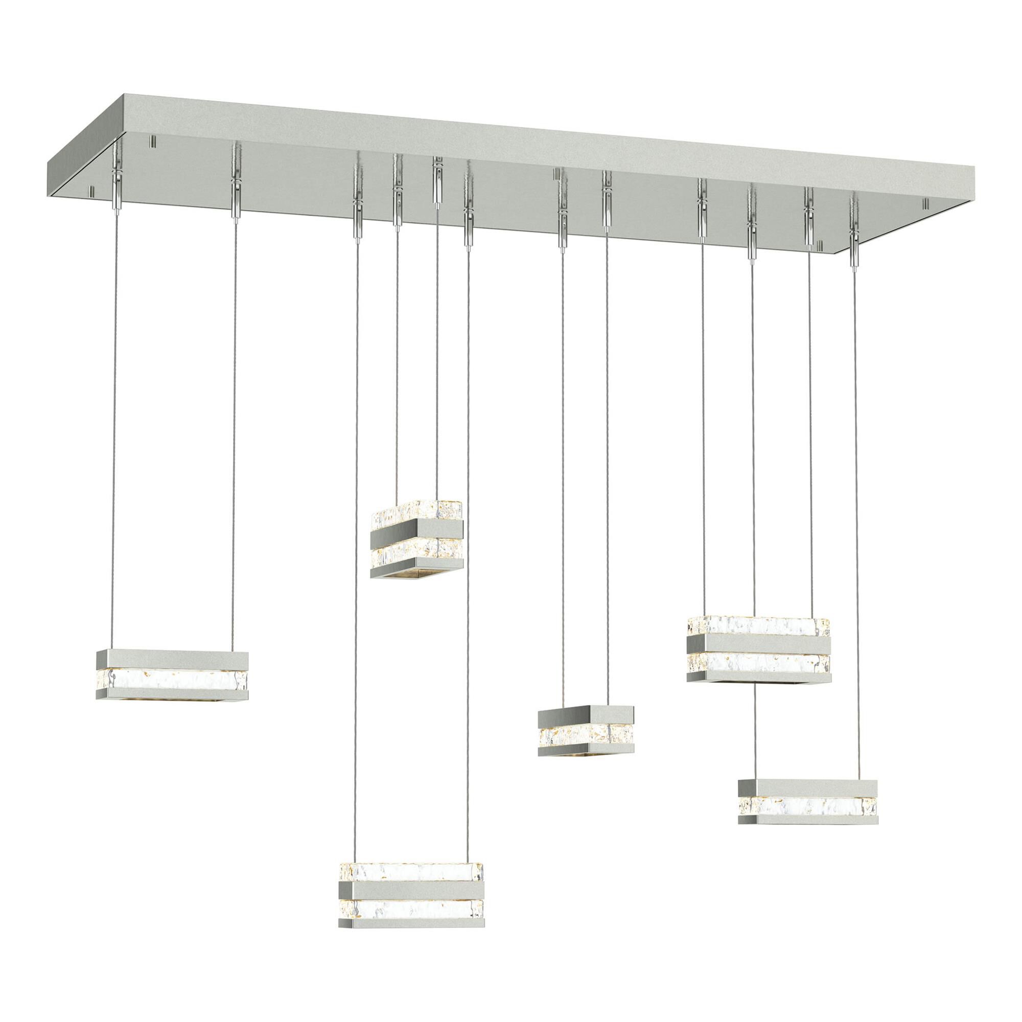 Shown in Sterling finish and Clear glass