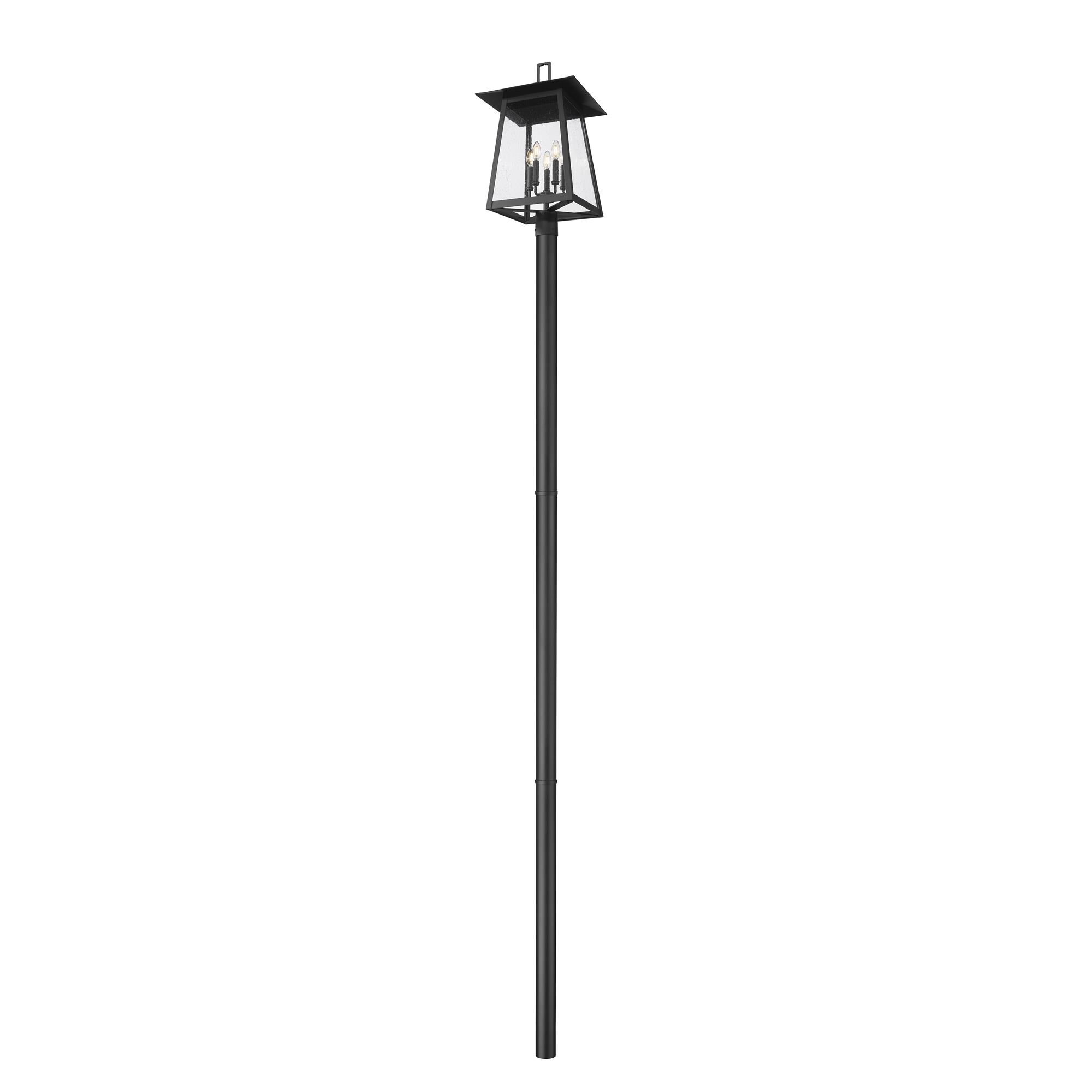 Shown in Black finish and Clear Seedy glass and Clear Seedy shade