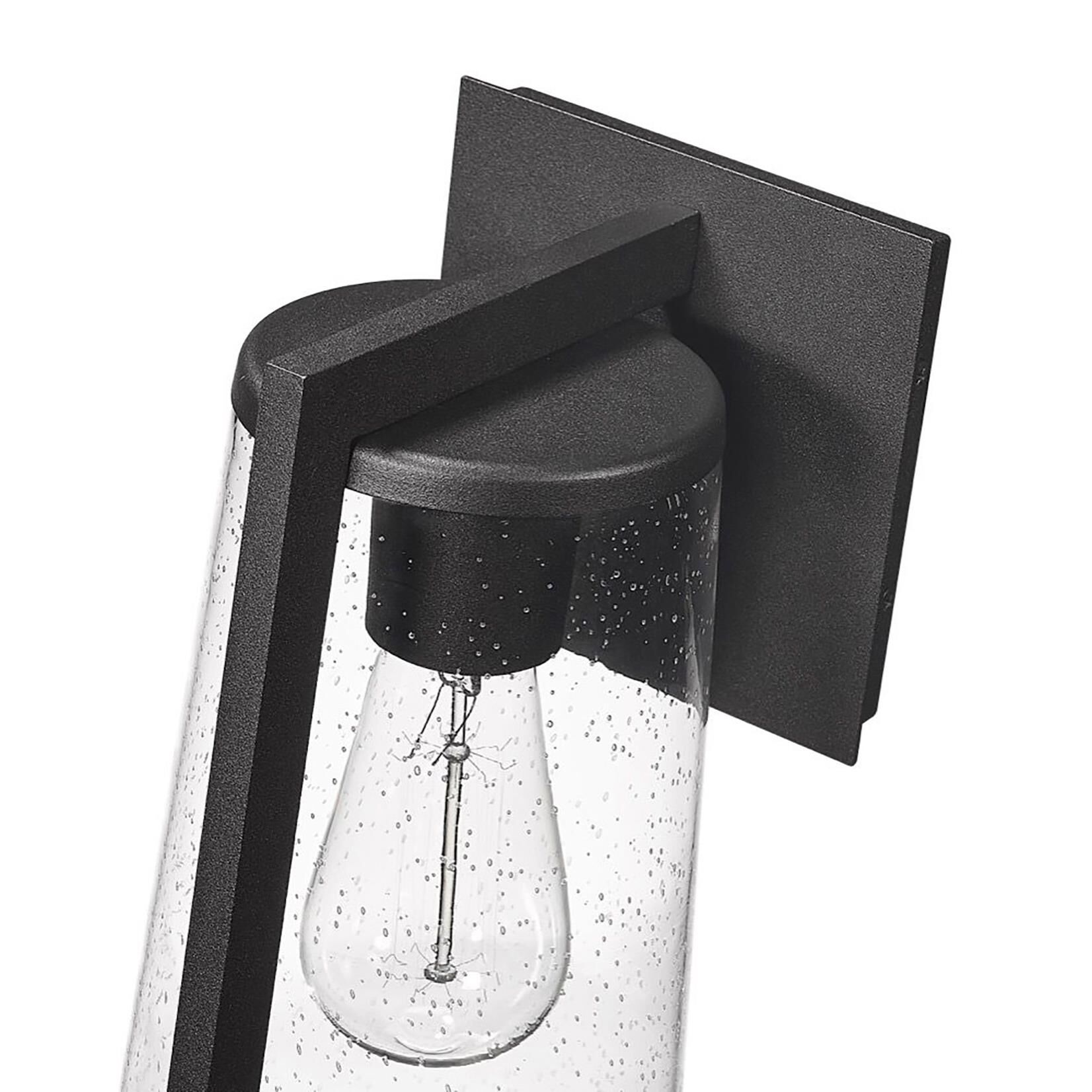 Shown in Black finish and Clear glass