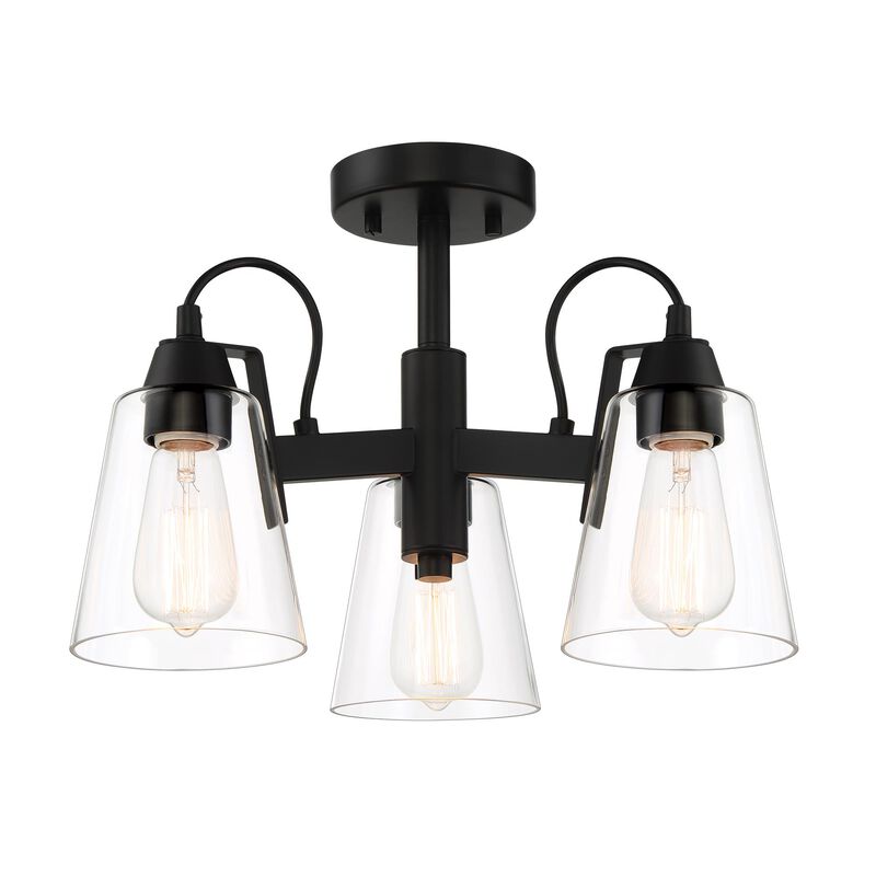 Beckonridge 17 Inch 3 Light Semi Flush Mount by Minka Lavery