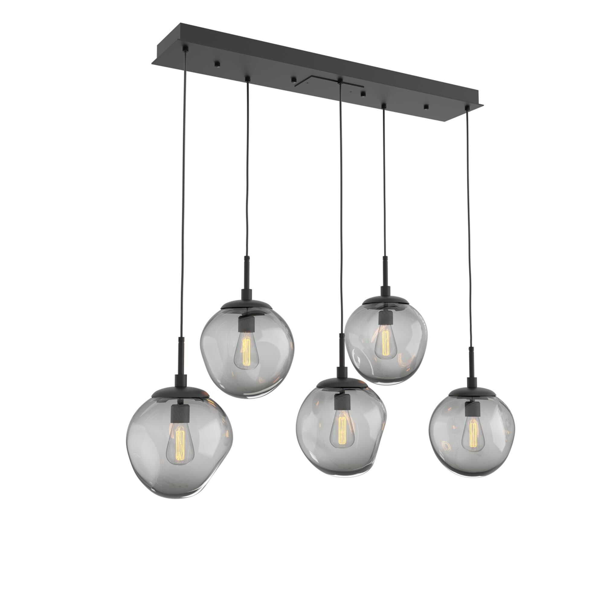 Shown in Matte Black finish and Blown Smoke glass