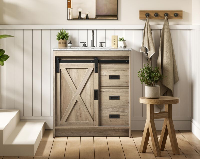 Austin 30 Inch Bath Vanity Cabinet by Elegant Decor