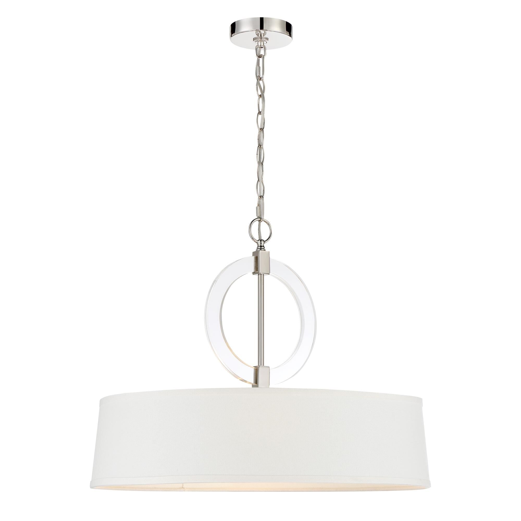 Shown in Polished Nickel finish and Etched Opal glass