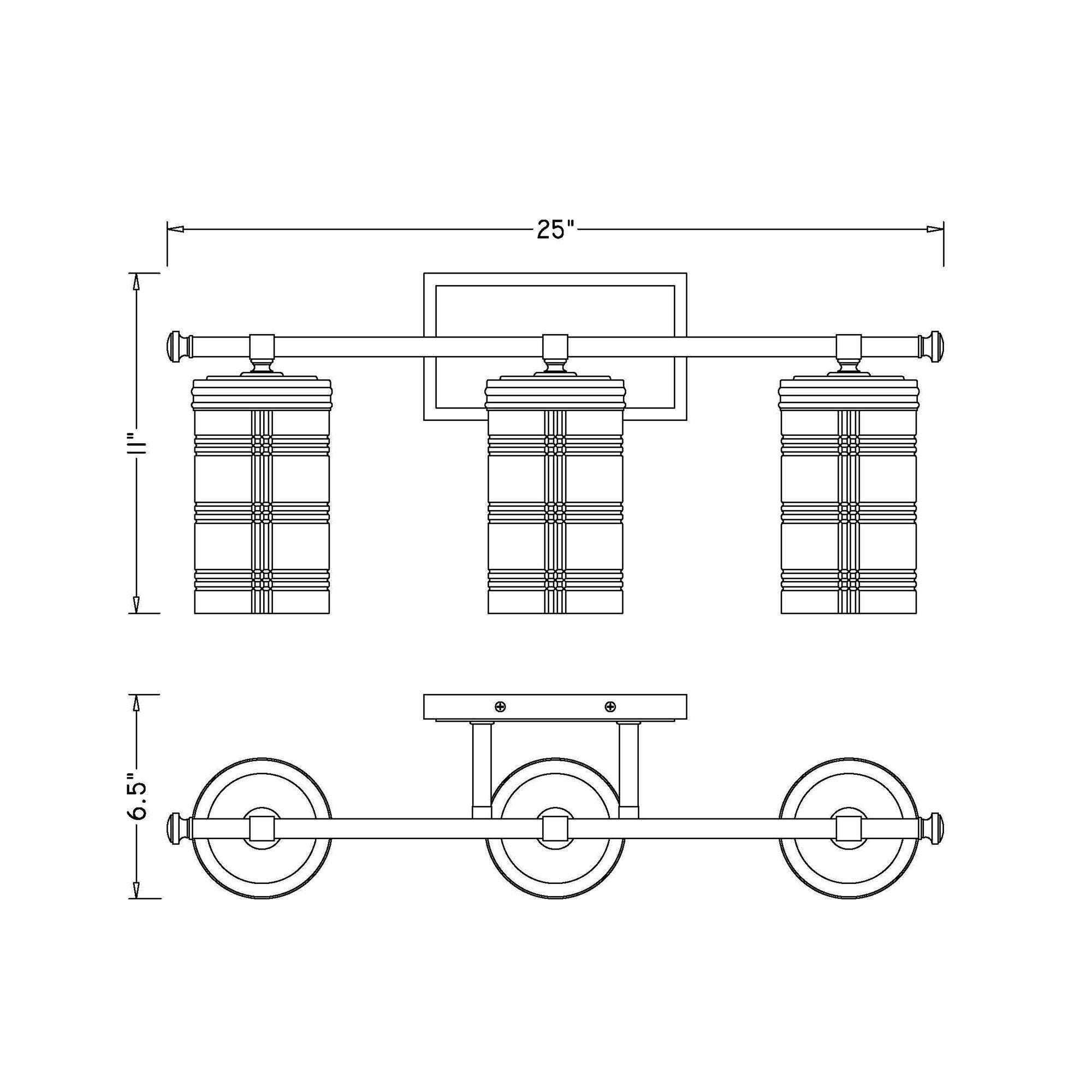 Archer 25 Inch 3 Light Bath Vanity Light by Z-Lite
