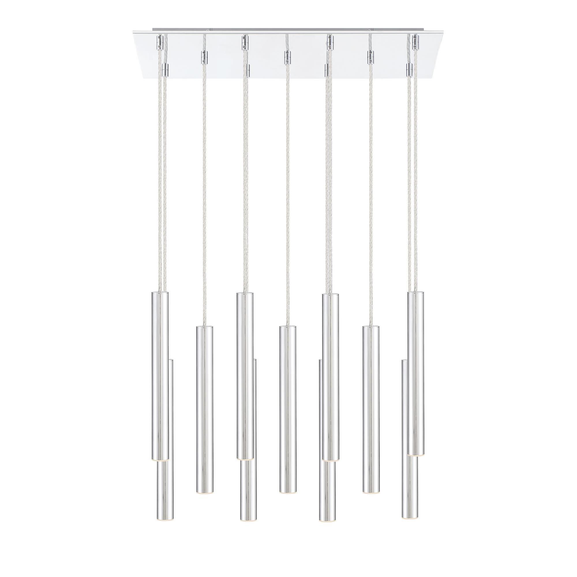 Shown in Chrome finish and Steel glass and Steel shade