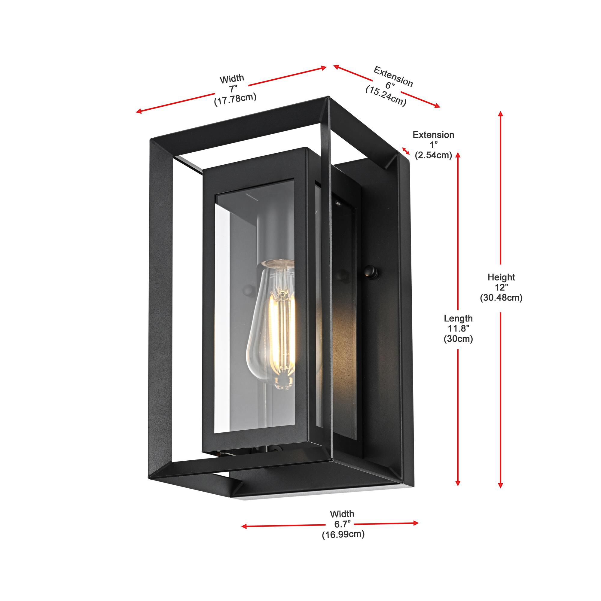Etting 7 Inch Outdoor Wall Light by Elegant Lighting