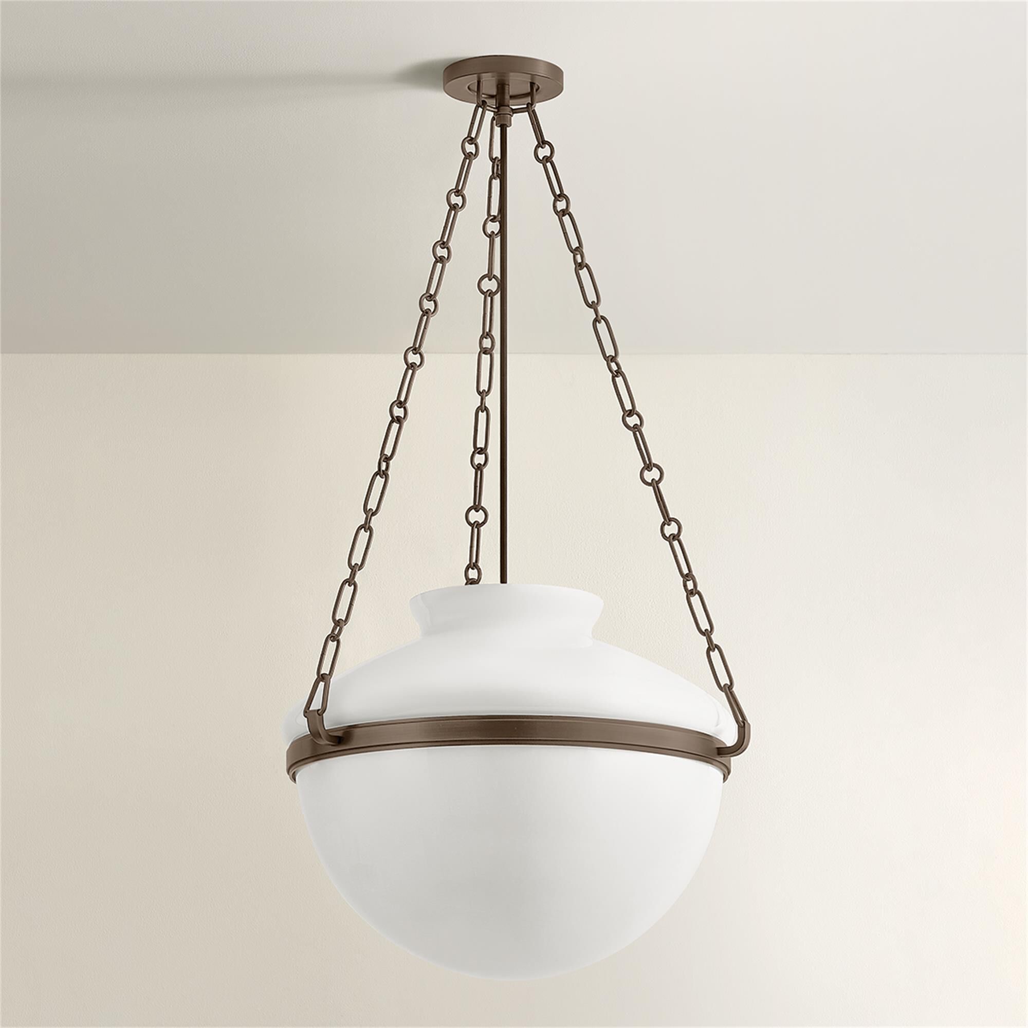 Shown in Bronze finish and Opal Glossy glass