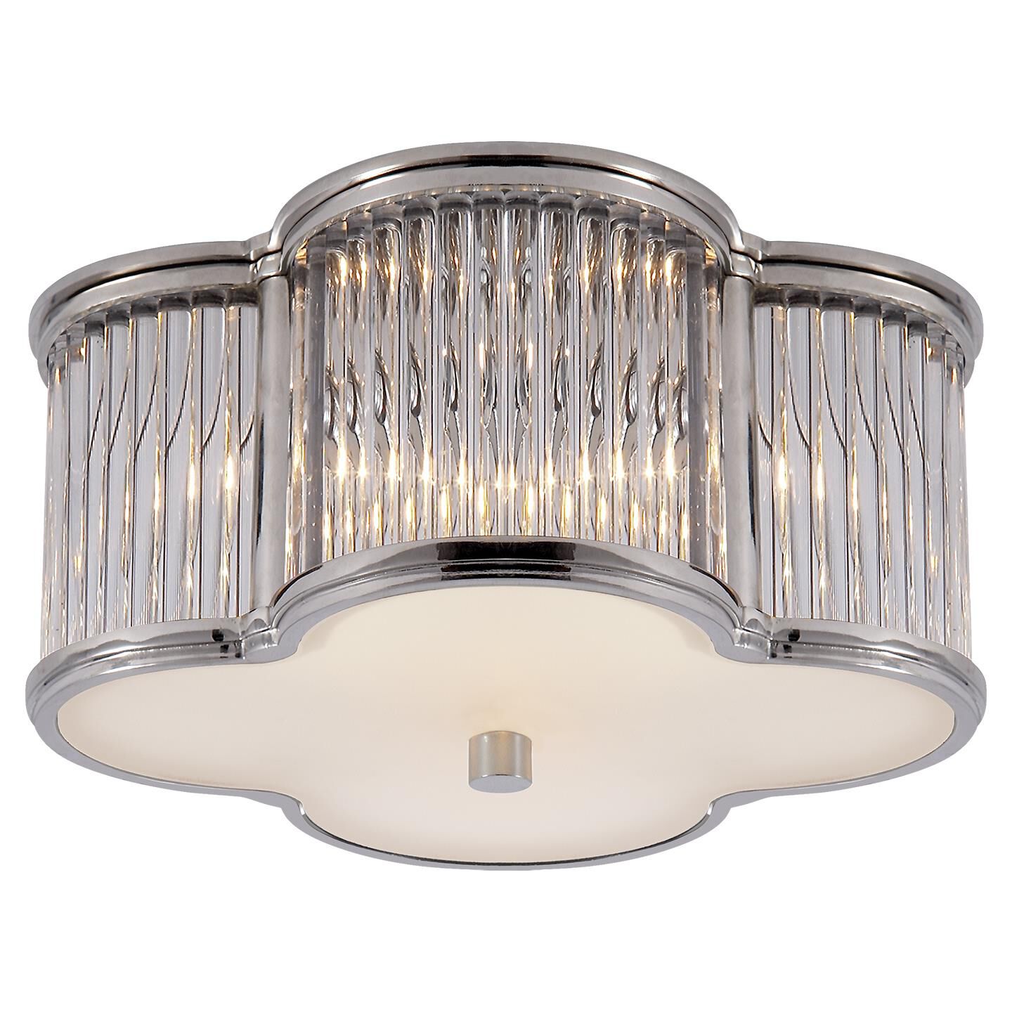 Shown in Polished Nickel With Clear Glass finish and Frosted glass