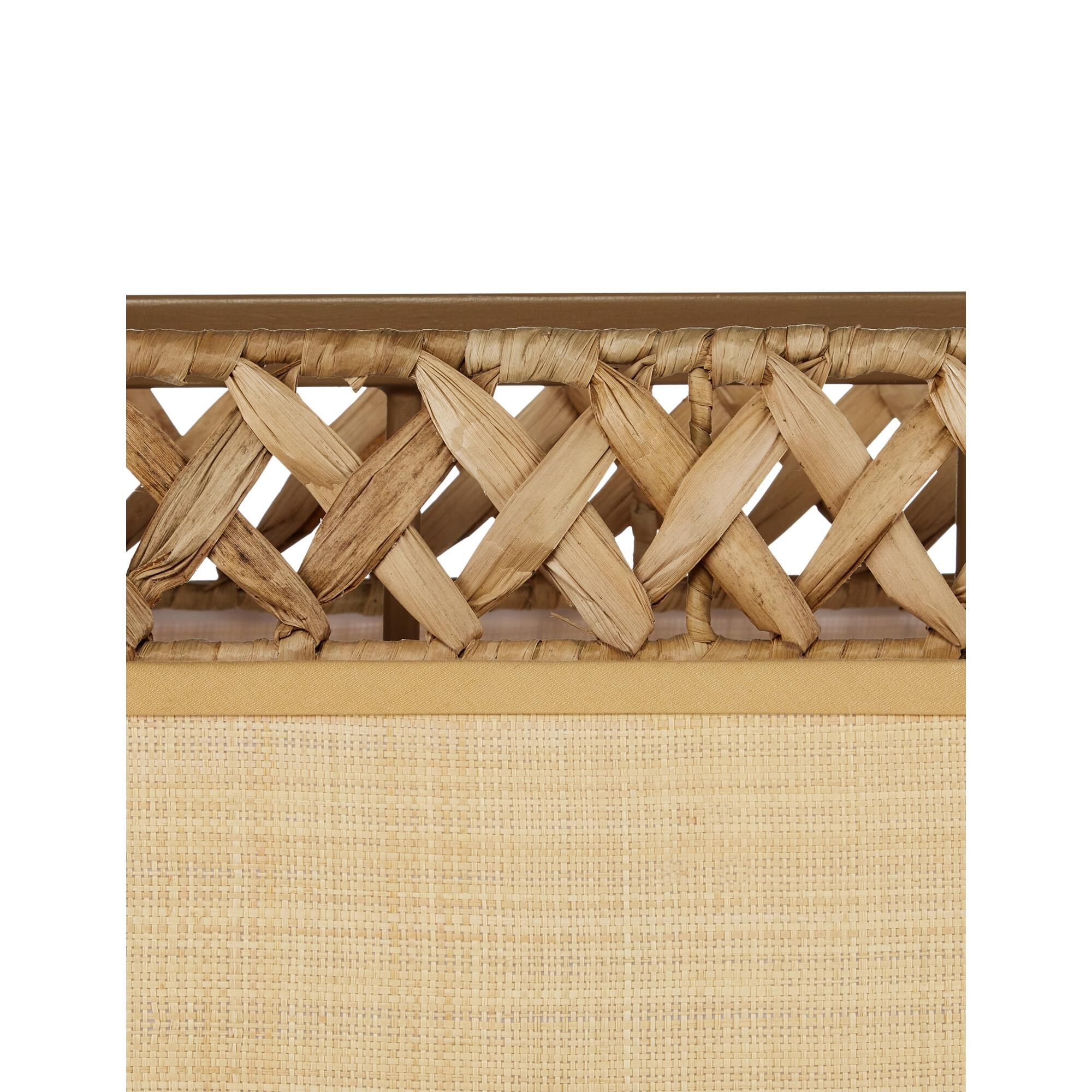 Shown in Khaki and Natural Water Hyacinth finish and Grass Cloth shade