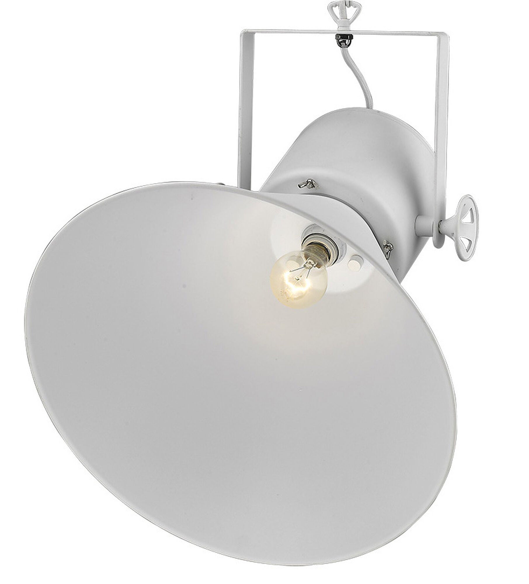 Shown in White finish and White glass and White Metal Cone Shaped  W/ White Interior shade