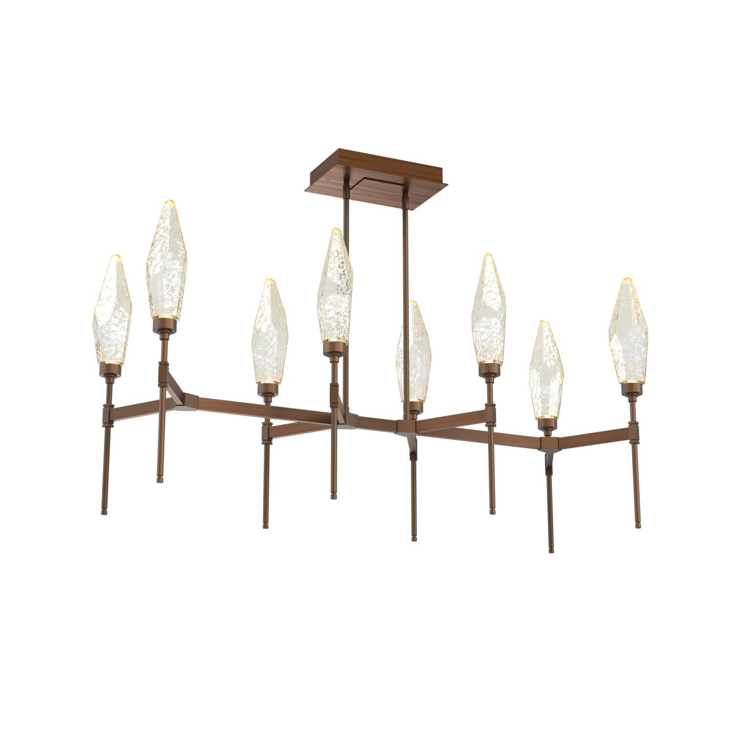 Shown in Burnished Brass finish and Amber glass