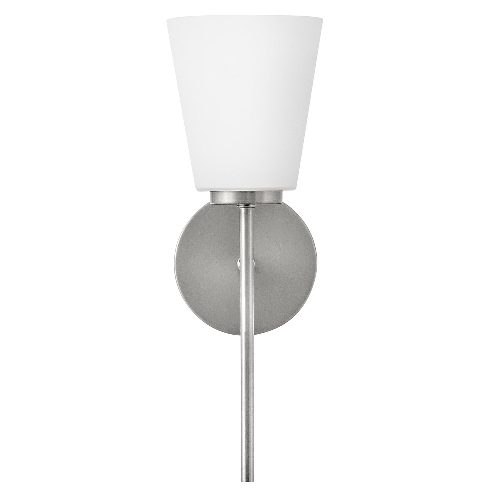 Shown in Brushed Nickel finish and Etched Opal glass