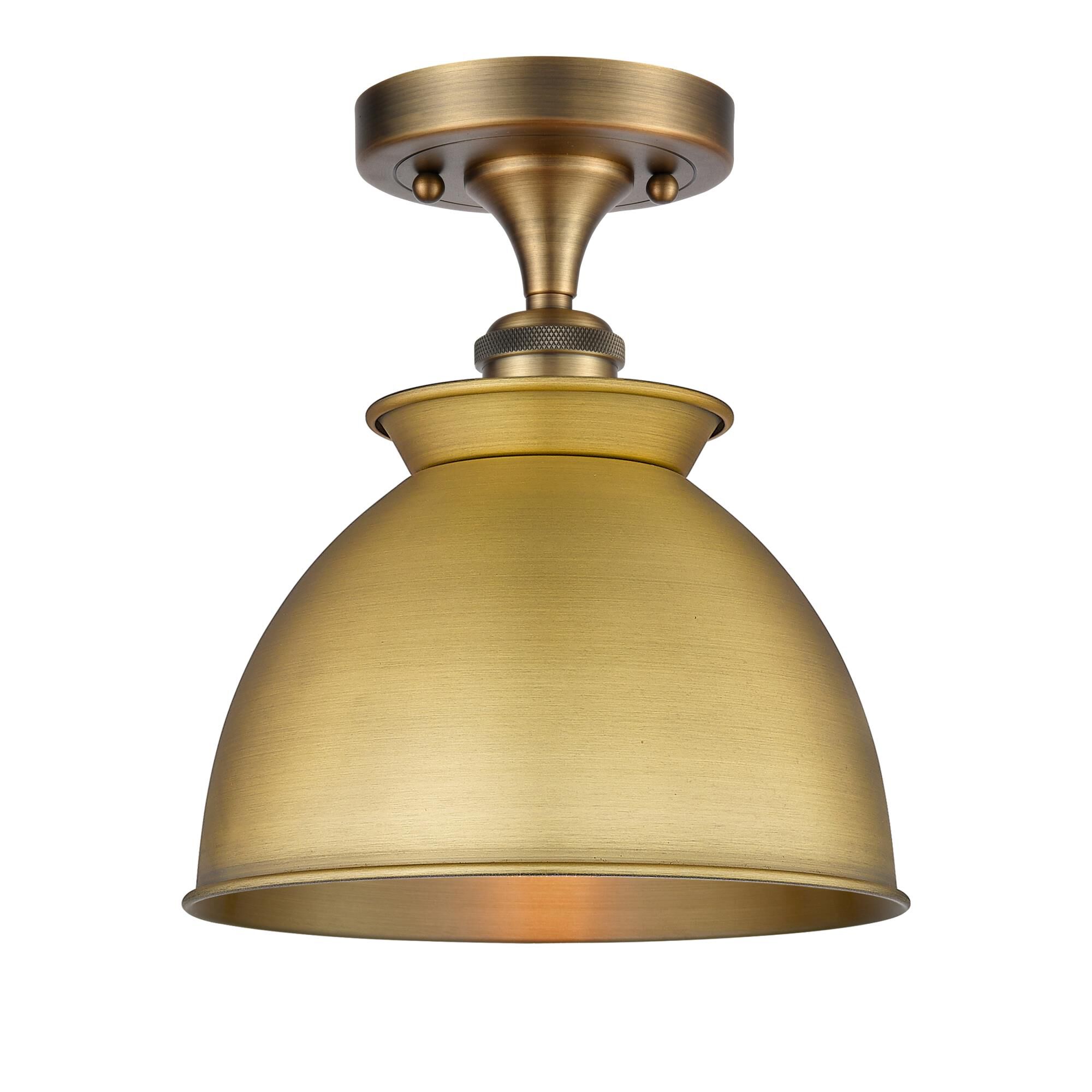 Shown in Brushed Brass finish and Brushed Brass shade