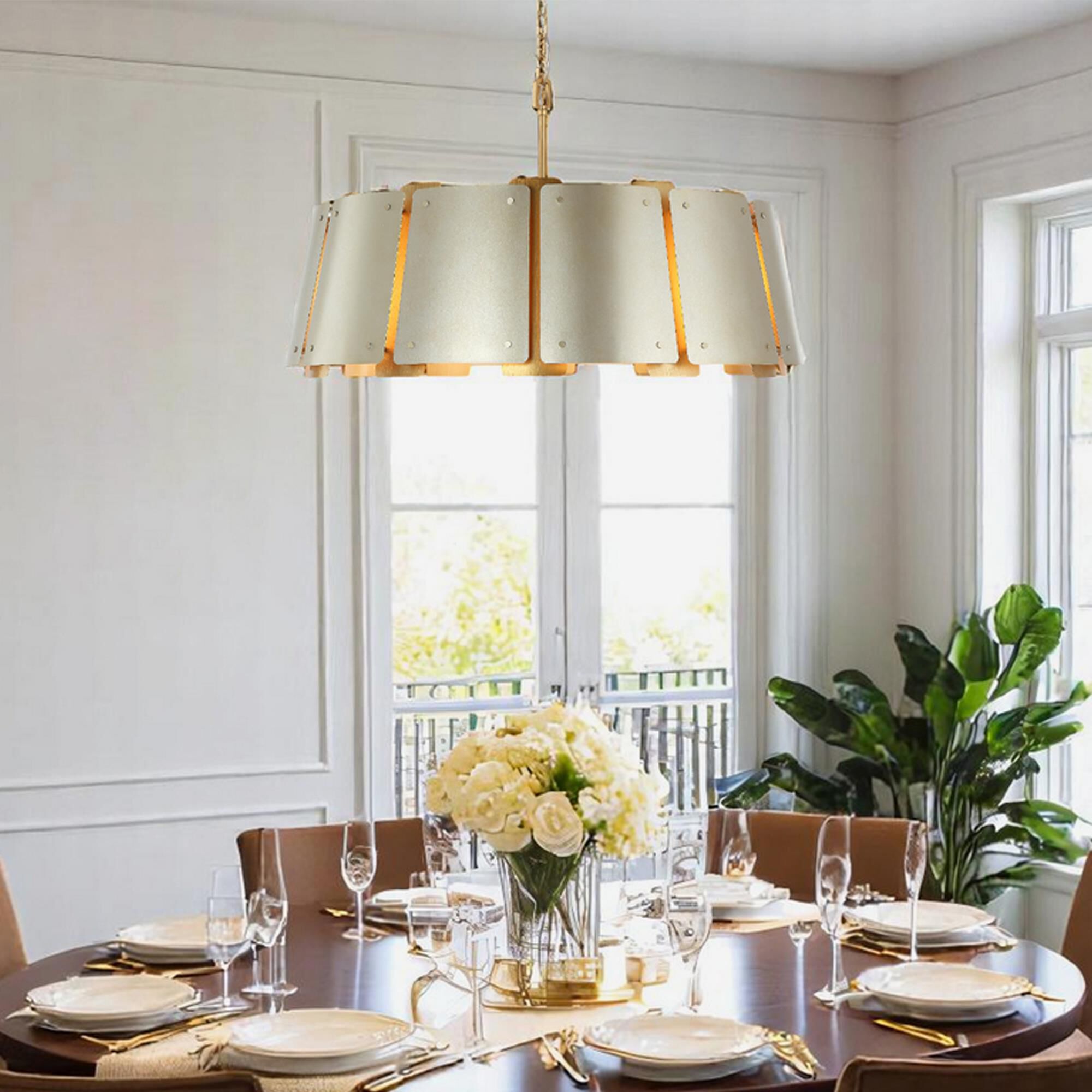 Shown in Gold and Brass finish and Gold shade