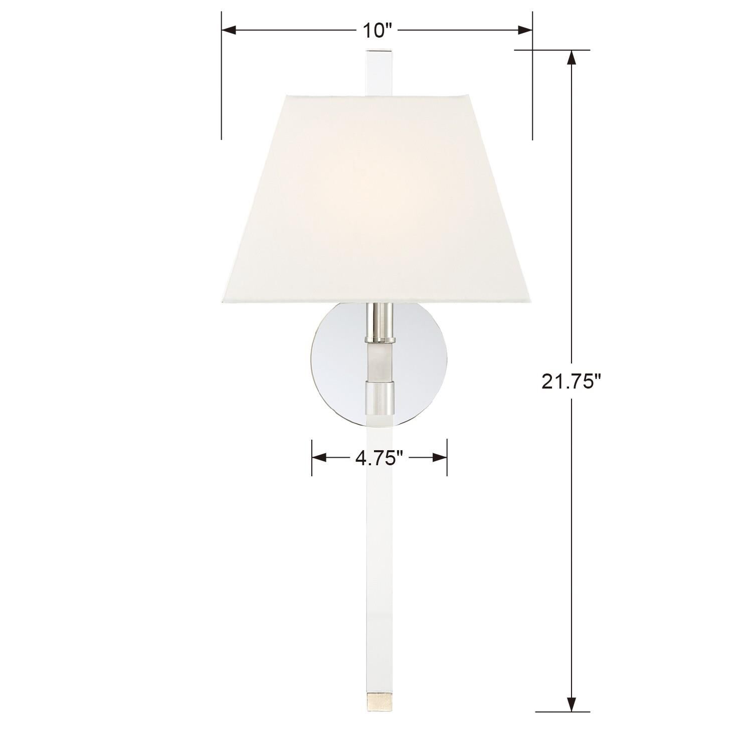 Shown in Polished Nickel finish and Silk glass and White shade