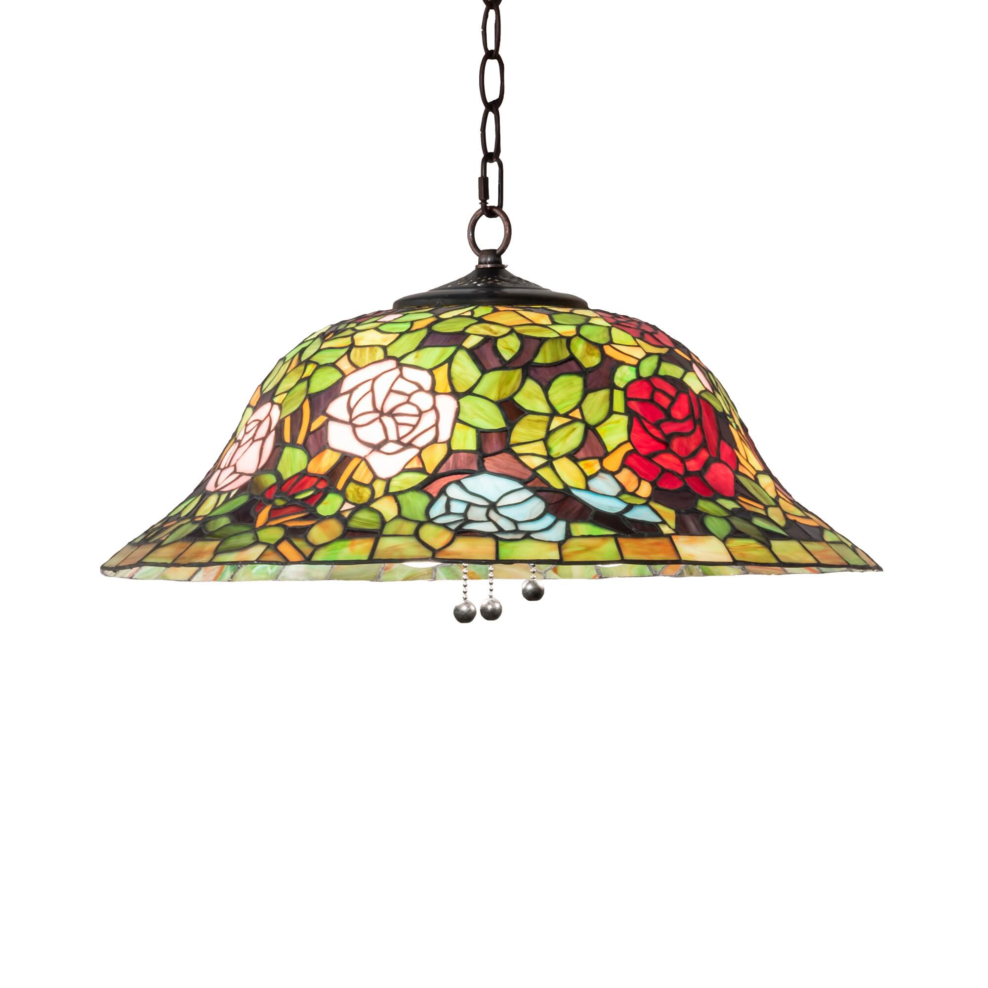 Tiffany Rosebush 20 Inch Large Pendant by Meyda Lighting
