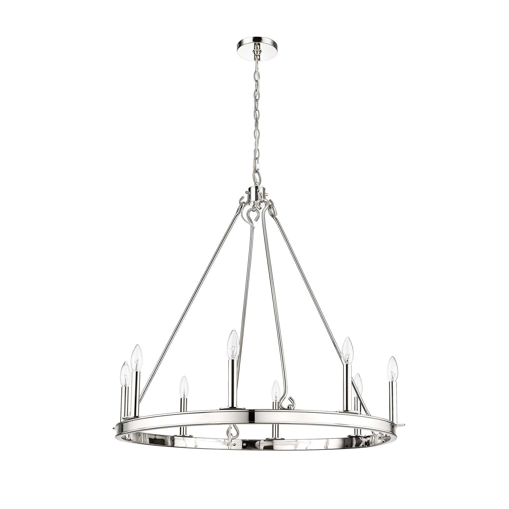 Shown in Polished Nickel finish and Steel shade