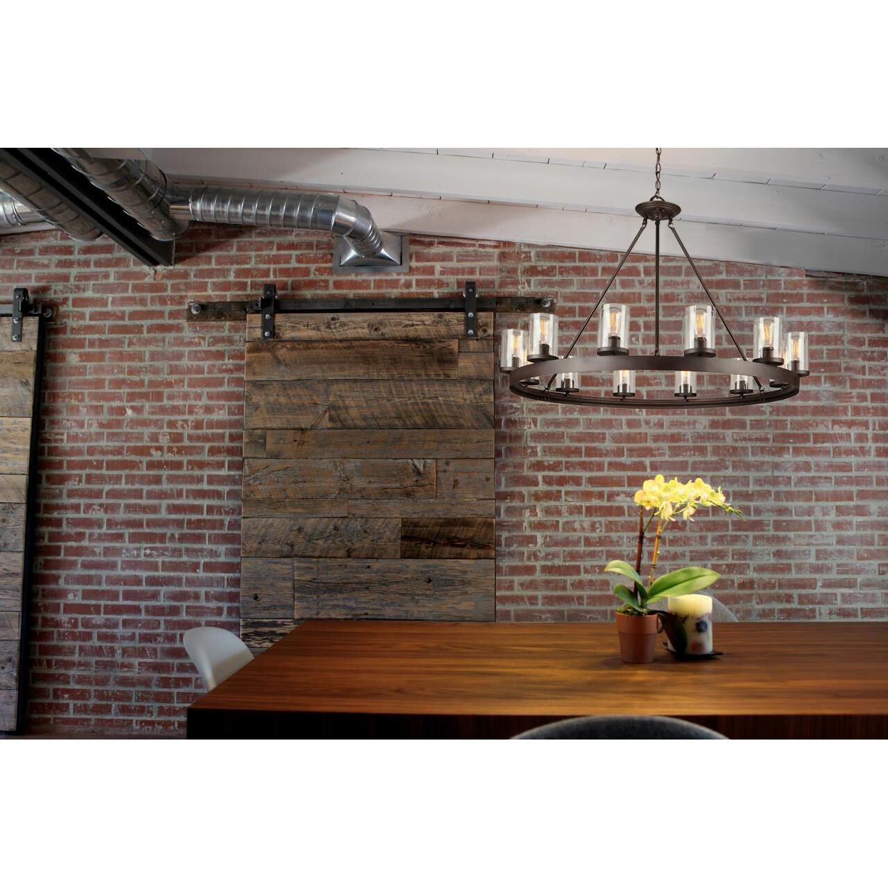 Menlo Park 41 Inch 12 Light Chandelier by Artcraft