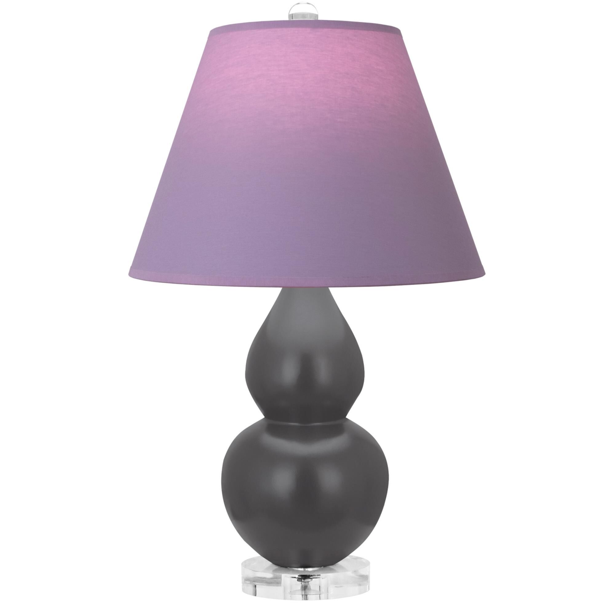 Shown in Matte Ash finish and Lavender and Plum shade and Lucite accent