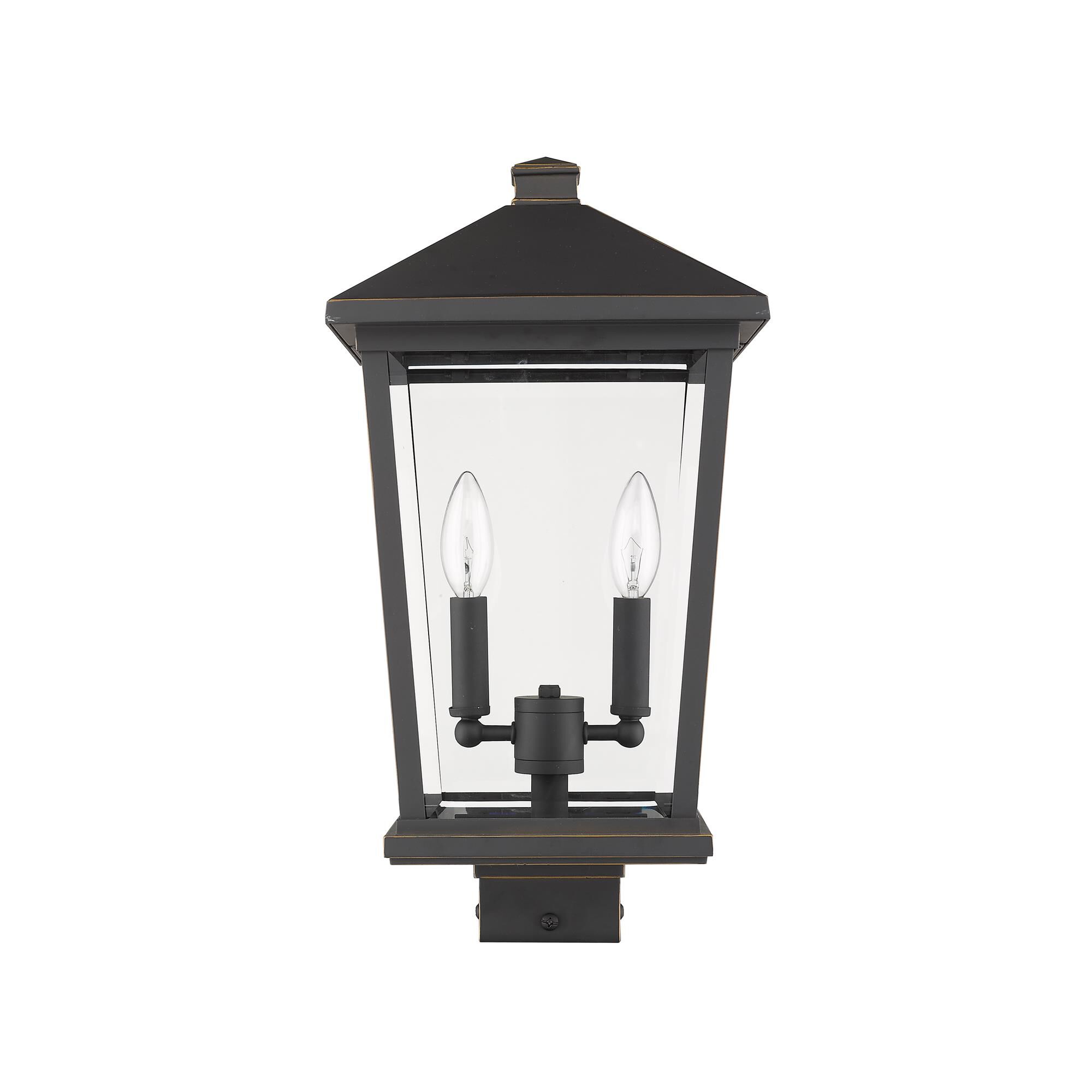 Shown in Oil Rubbed Bronze finish and Glass shade
