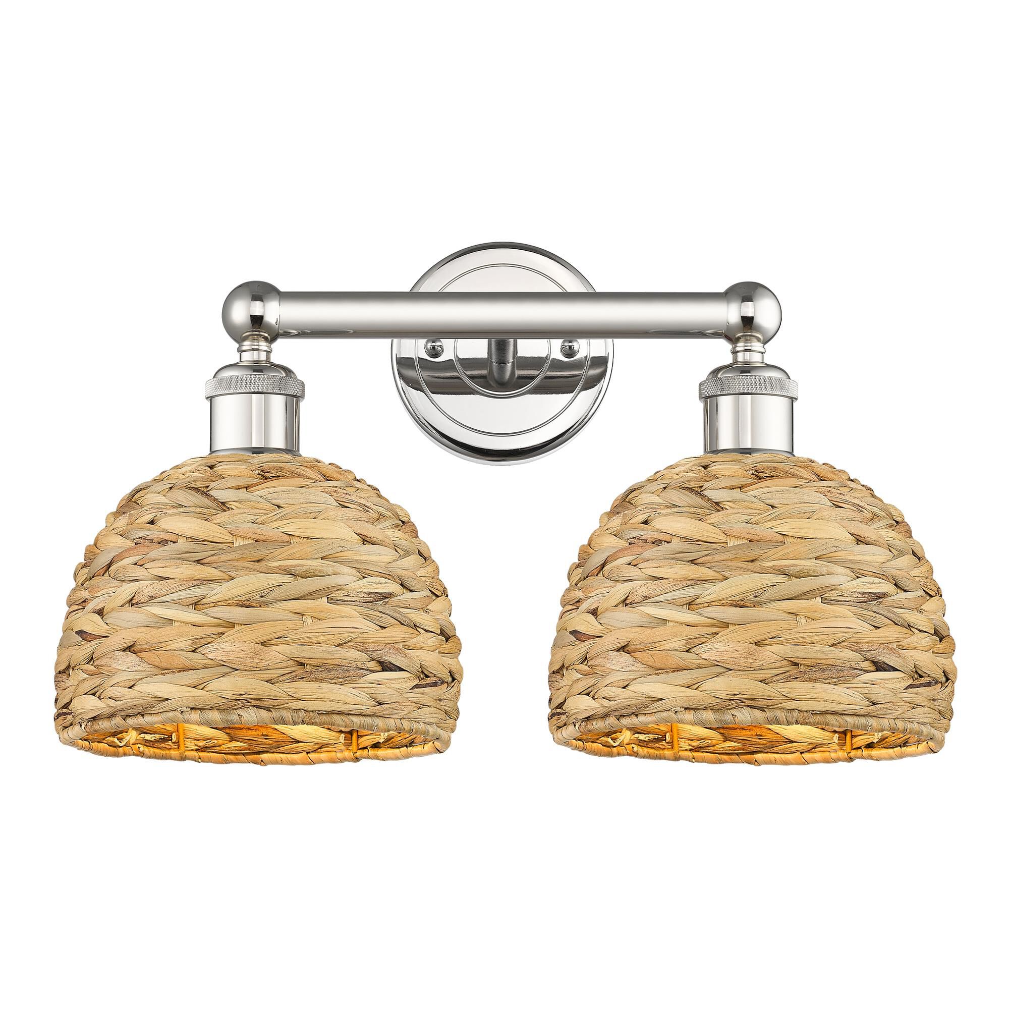 Shown in Polished Nickel finish and Natural shade