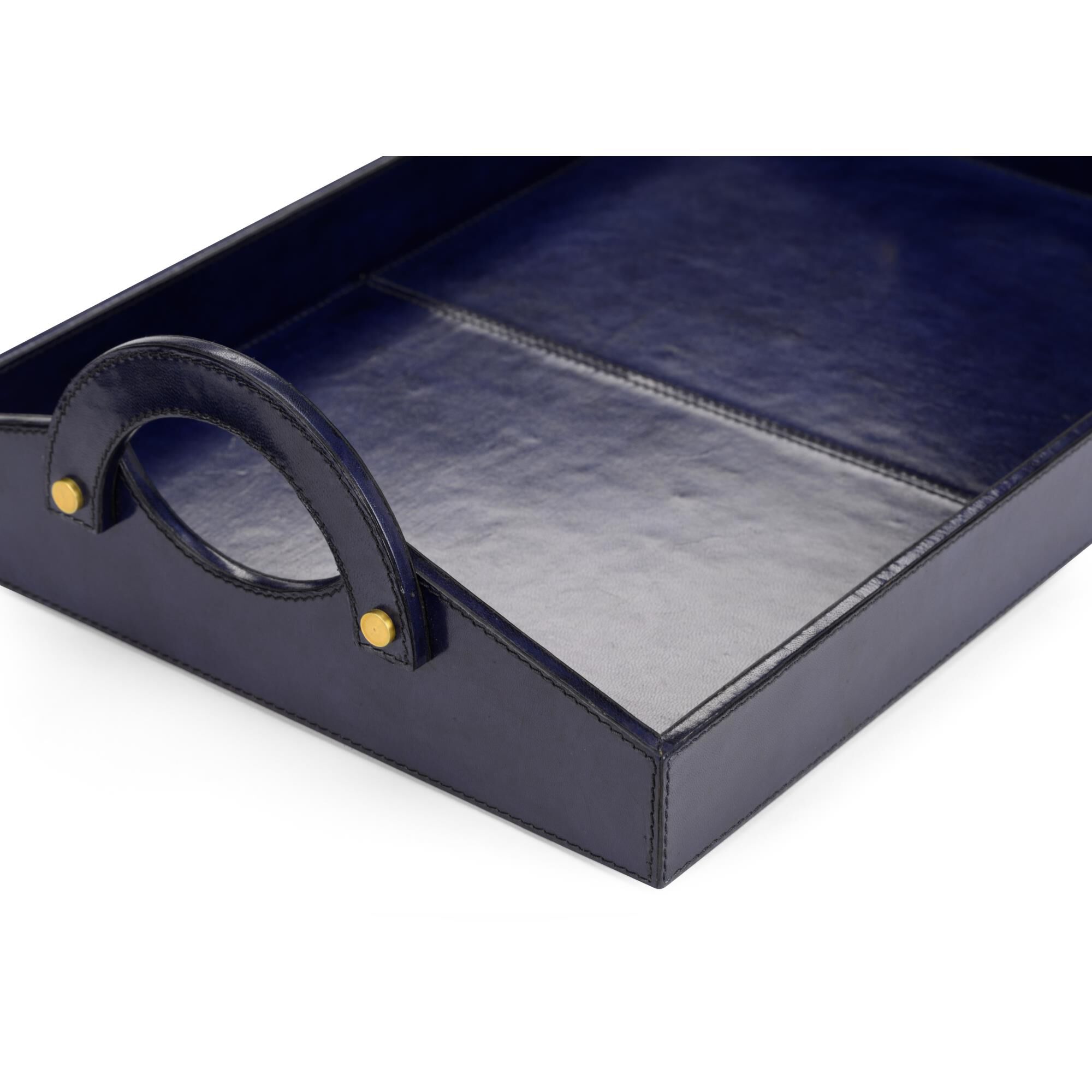 Leather Tray - Midnight Blue Tray by Chelsea House