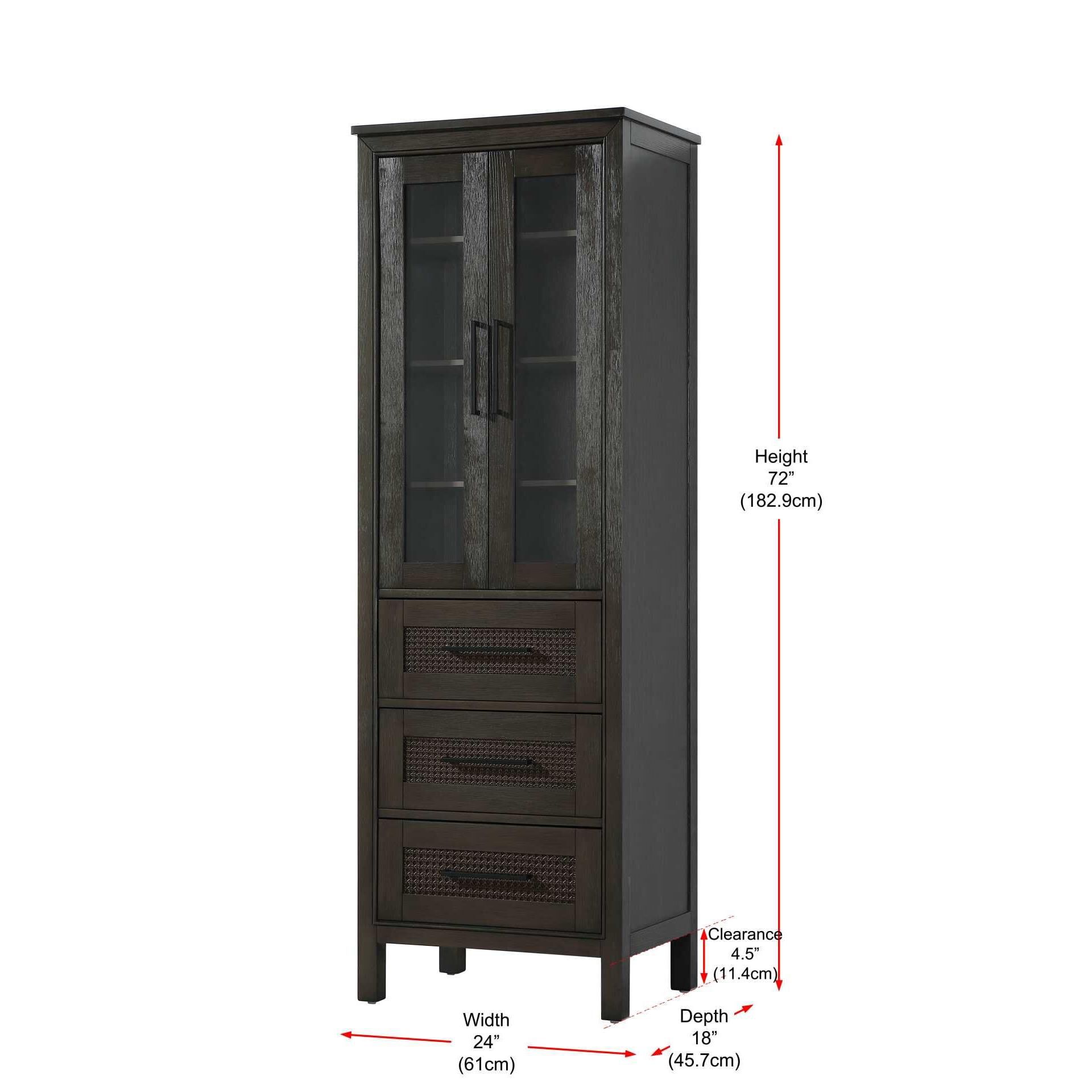 Alina 72 Inch Storage Cabinet by Elegant Decor
