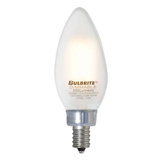 Dimmable 3.60 Watt 2700K B11 LED Light Bulb by Bulbrite