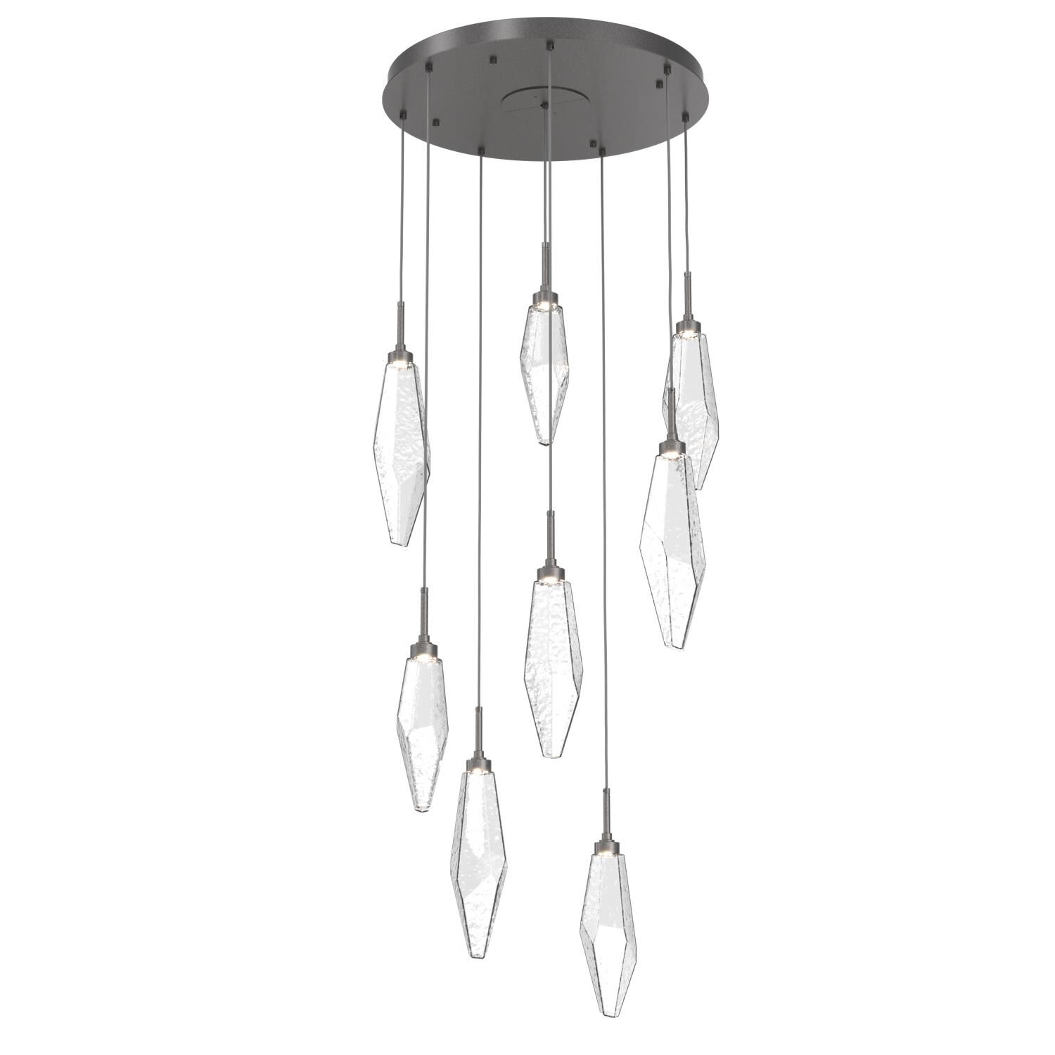 Rock Crystal Multi Light Pendant by Hammerton Studio