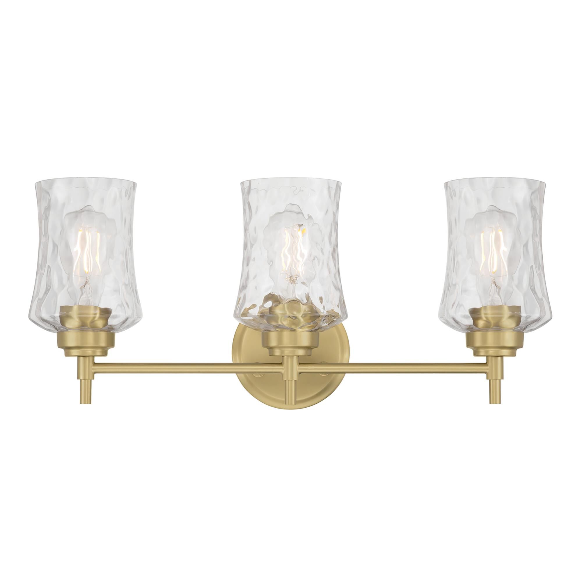 Shown in Vintage Brass finish and Clear Stone Water glass