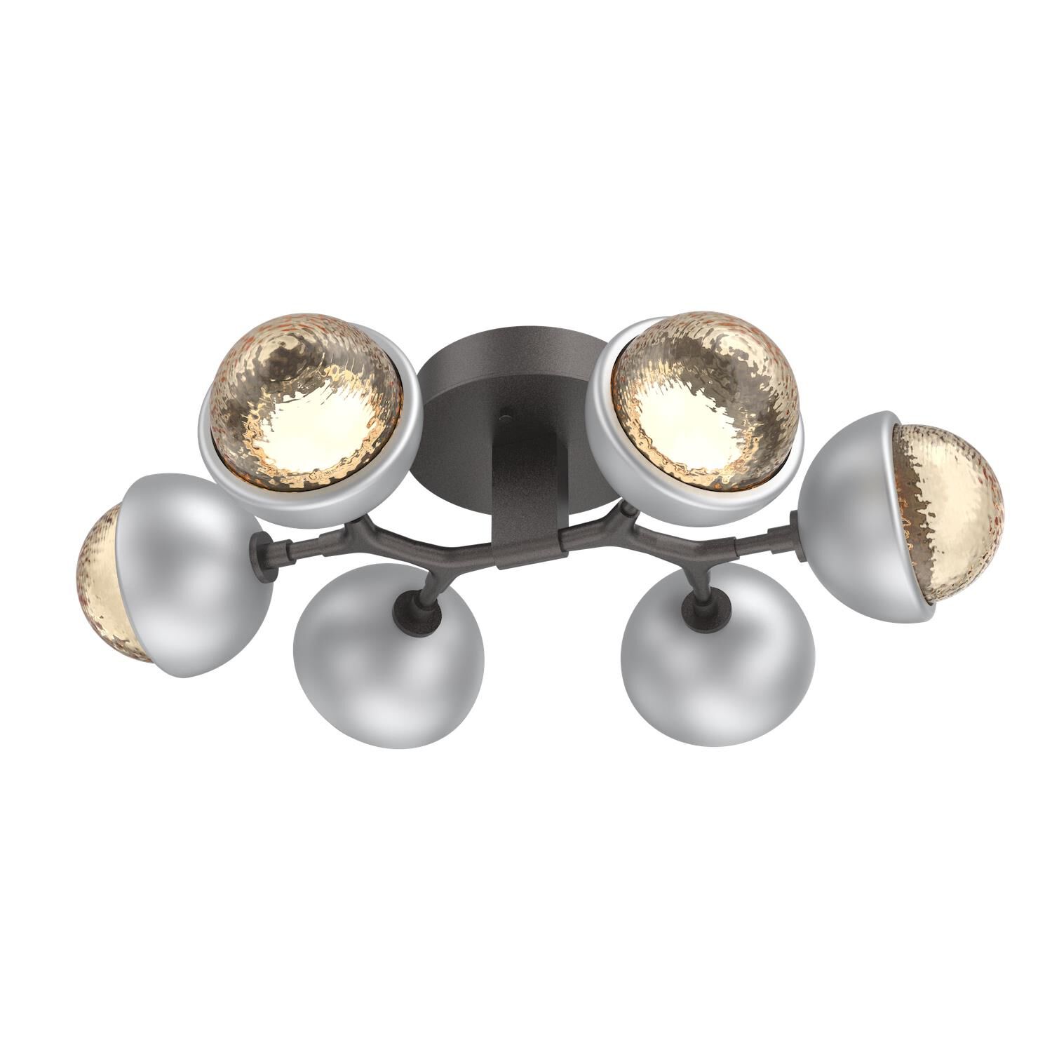 Shown in Graphite finish and Amber glass and Classic Silver accent