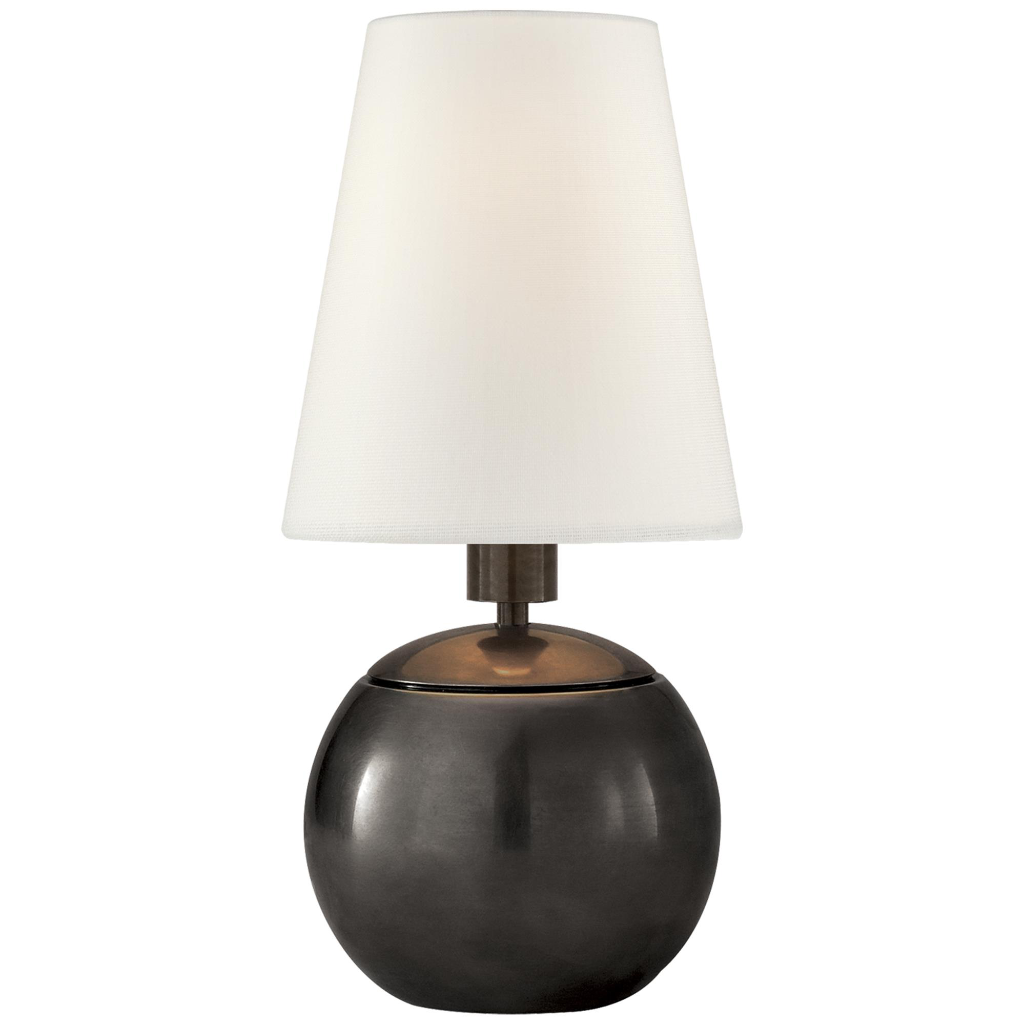 Shown in Bronze finish and Linen shade