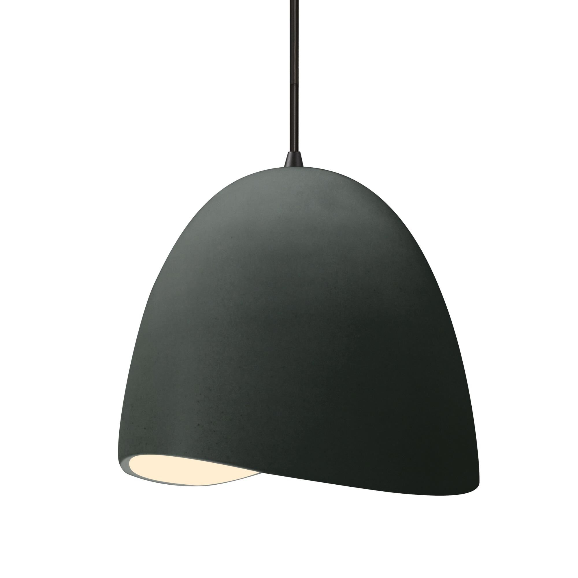 Shown in Matte Black finish and Pewter Green shade