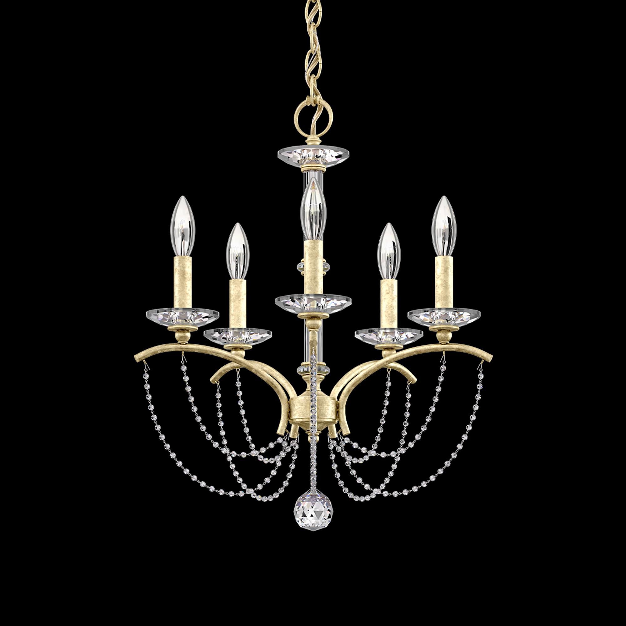 Shown in Heirloom Silver finish and Clear Optic crystal