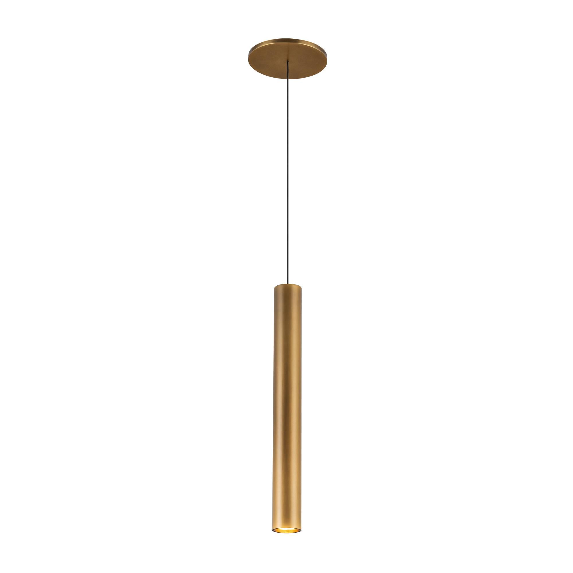 Shown in Vintage Brass finish and Aluminum Baffle shade