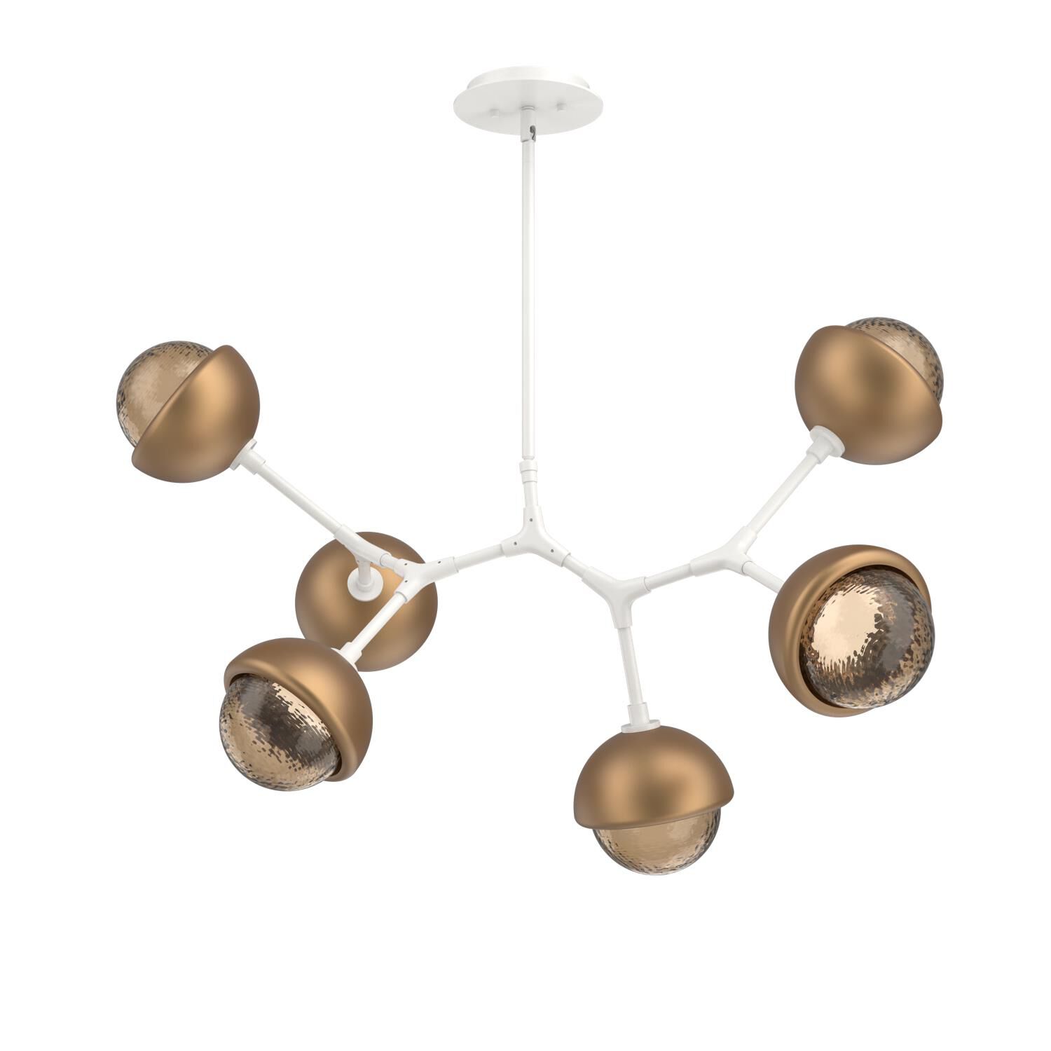Shown in Salt White finish and Bronze glass and Novel Brass accent