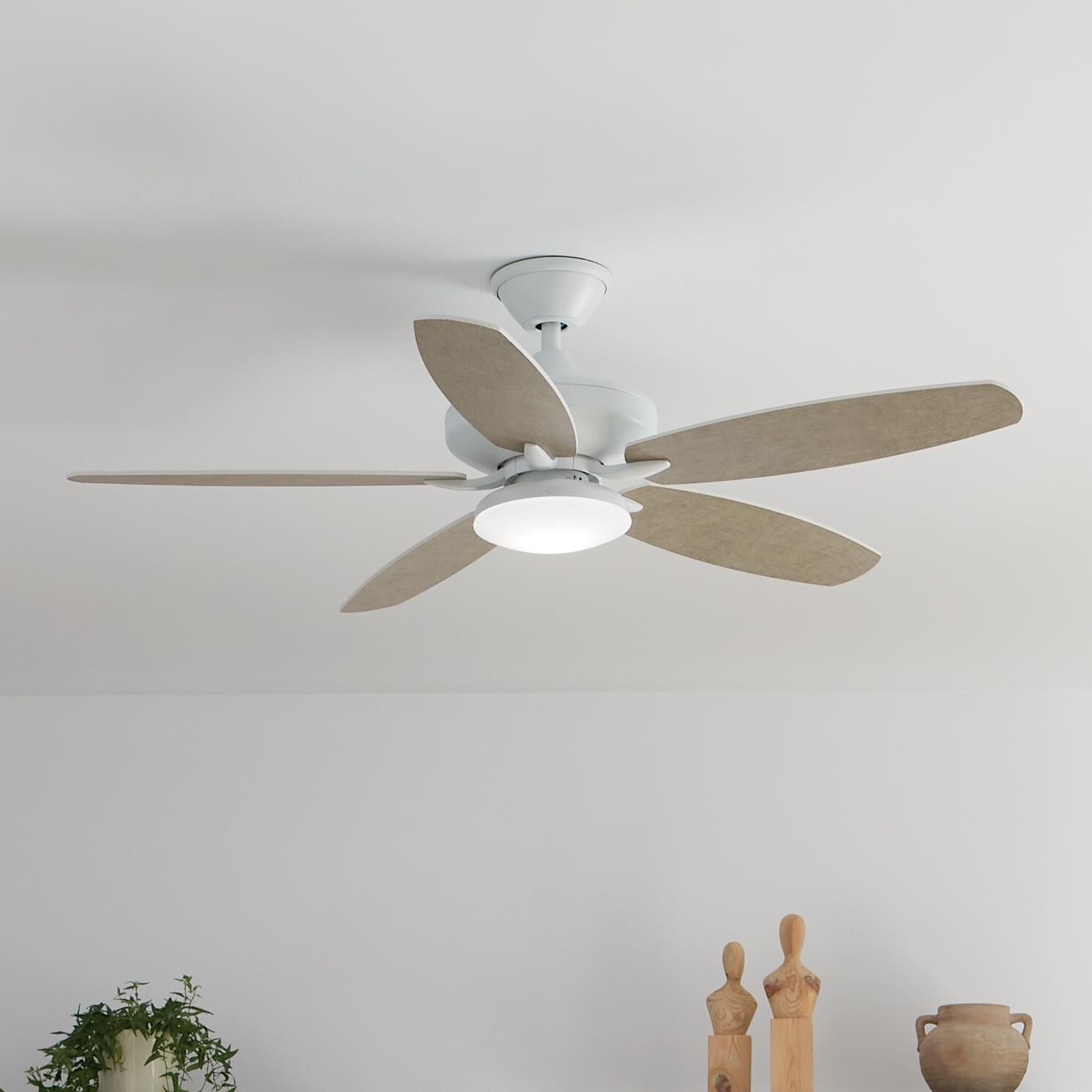 Shown in Matte White finish and Frosted glass