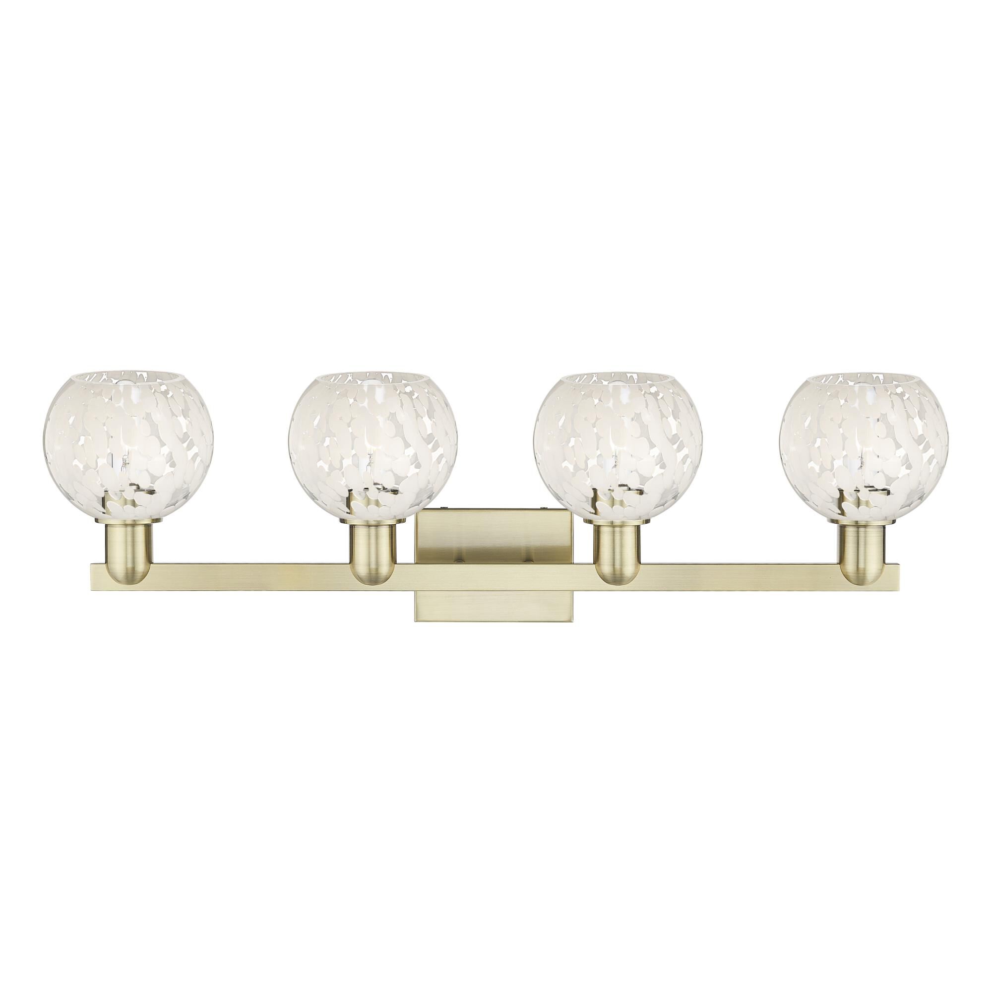 Bruno Marashlian White Mouchette 33 Inch Bath Vanity Light by Innovations Lighting